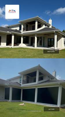 Motorized Screen and Solar Shade Installation in Panama City Beach