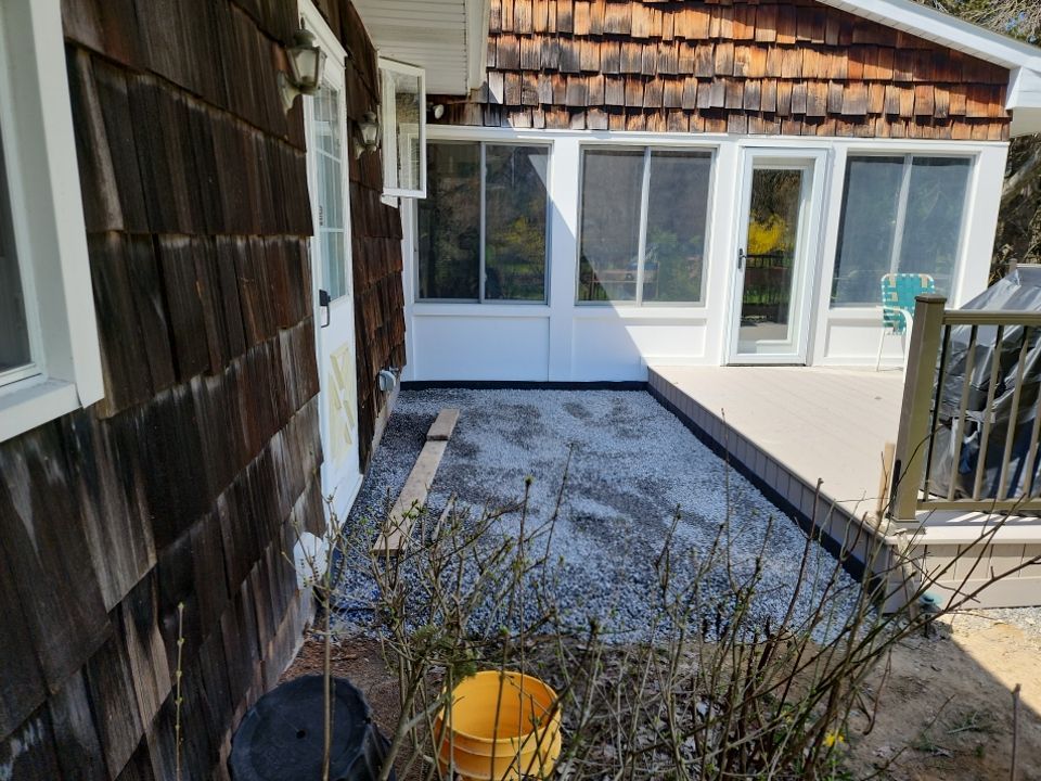Deck and Stamped Concrete by Ivy Lea Construction