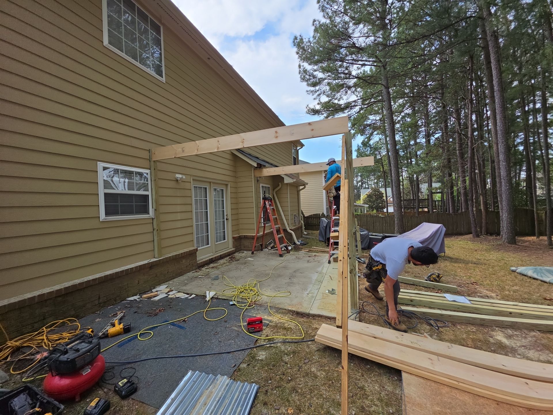 Custom Screen Porch Installation with Beadboard Ceiling in Apex by The Remodeling Company