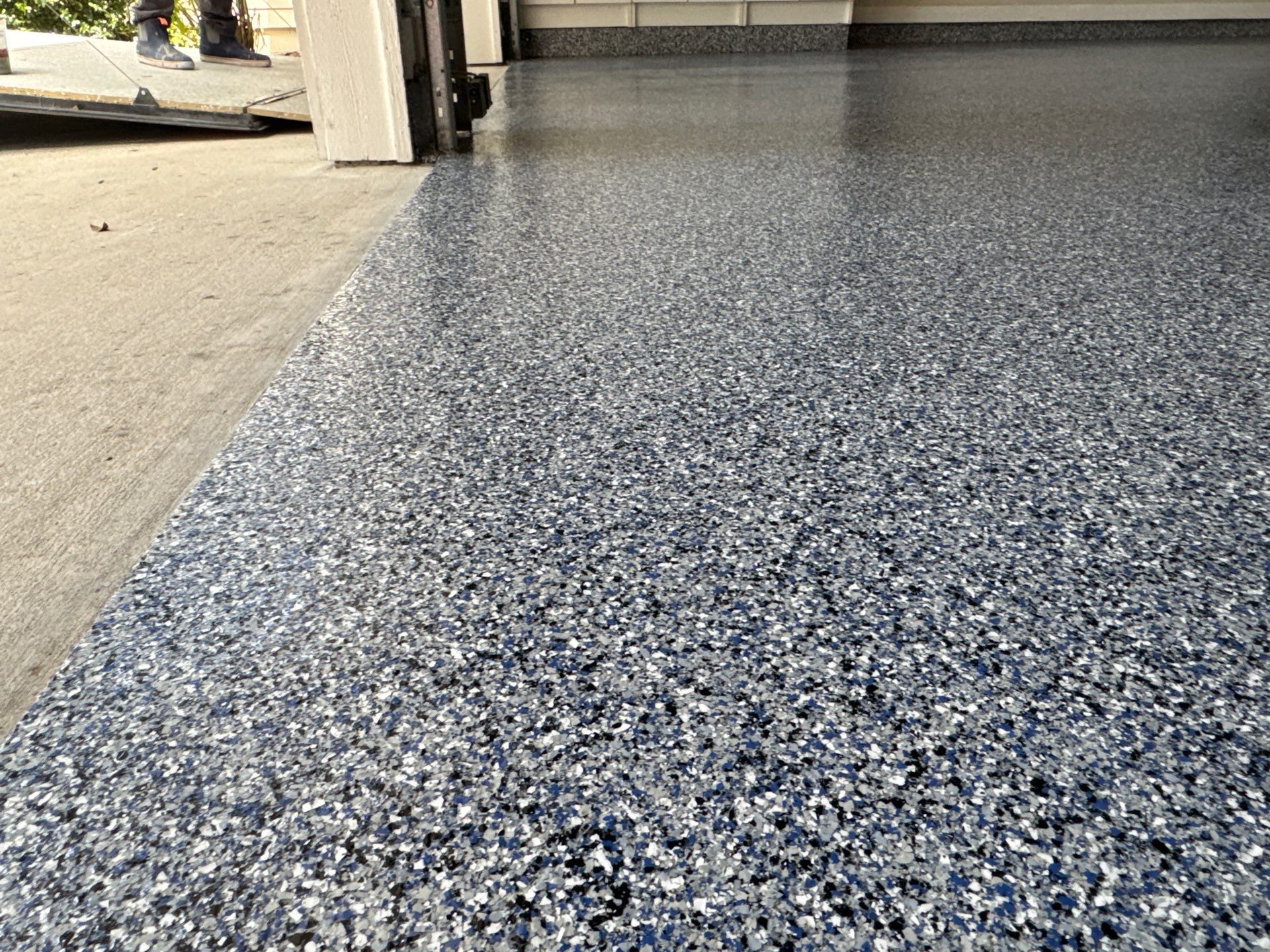 Garage Project by Cross Creek Concrete Coatings in Denim by Cross Creek Concrete Coatings