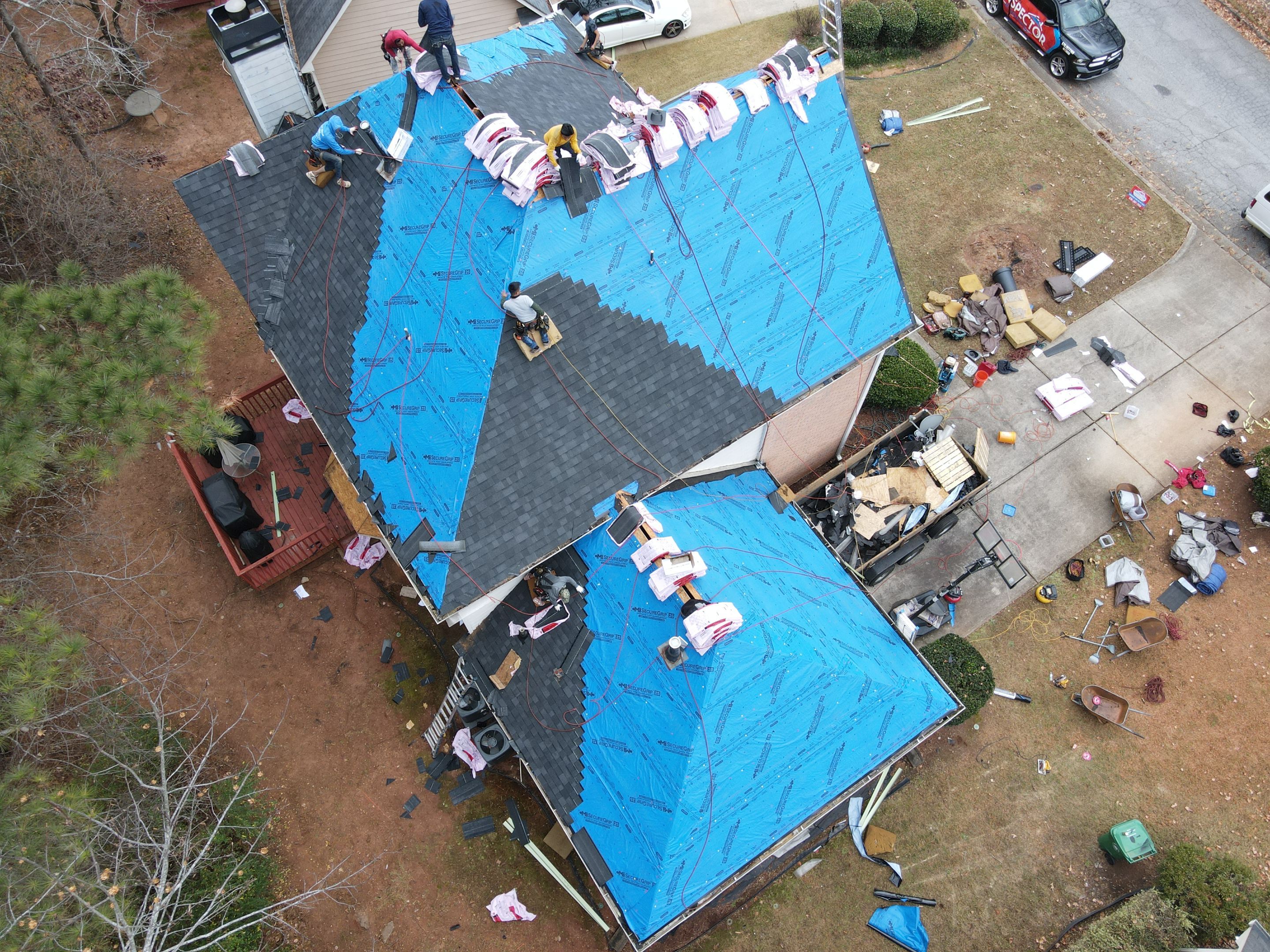 Residential Roofing Installation using Owens Corning by Inspector Roofing and Restoration