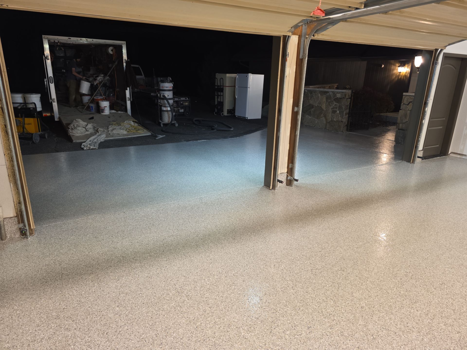Garage and Entryway Concrete Coating Transformation in Clarkston Washington by Croc Coatings, LLC