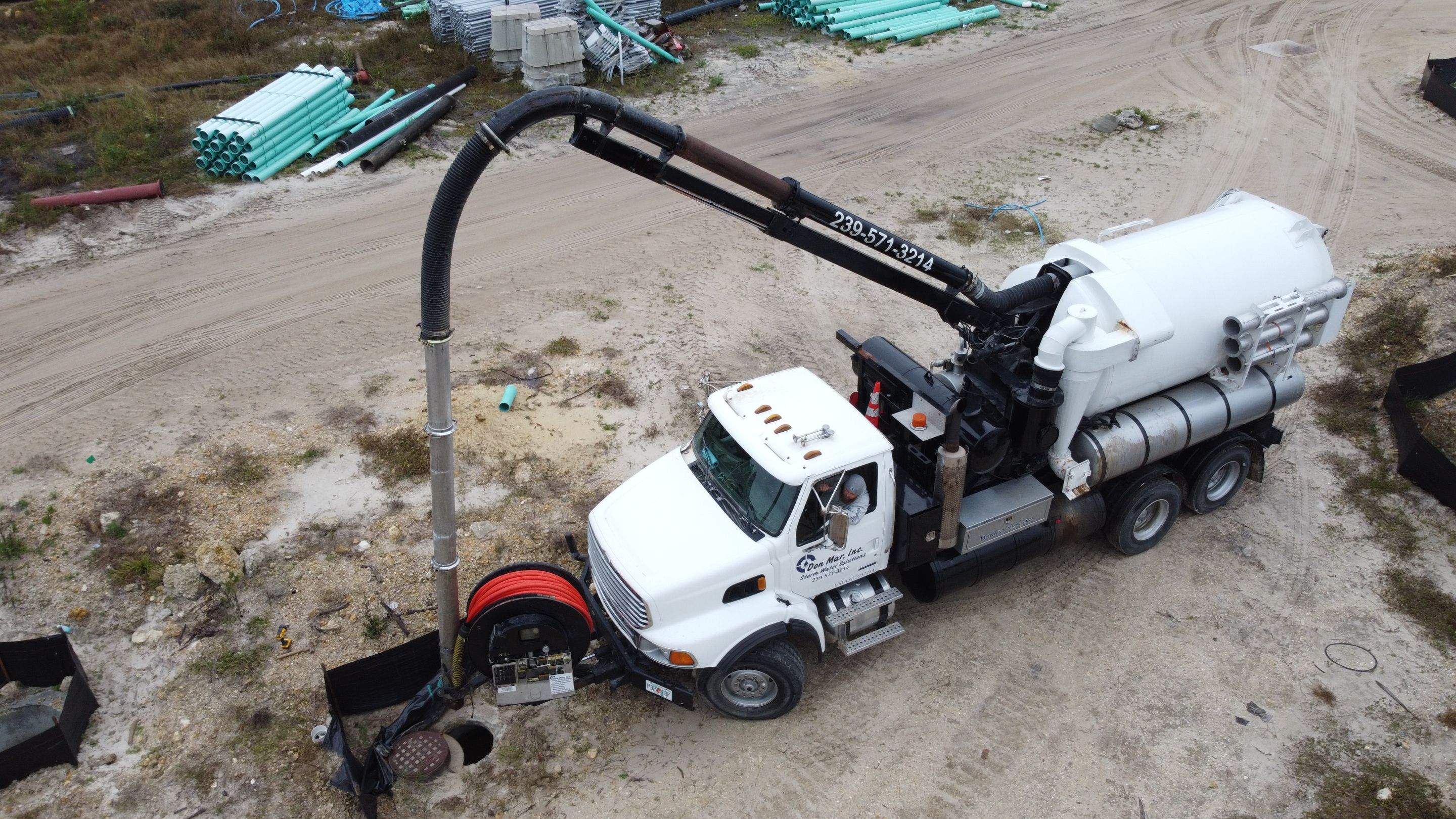 New Residential Construction Community Sewer System Cleaning by APS Power & Water
