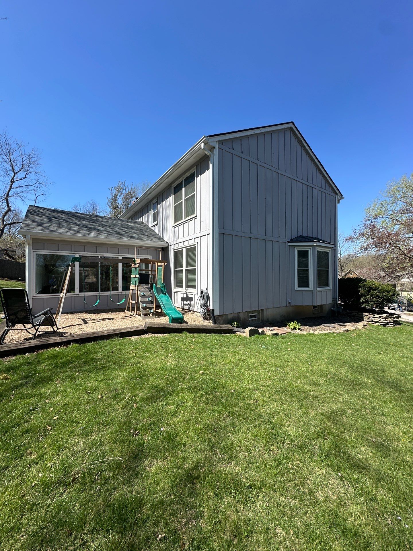 Full Exterior Siding Upgrade and Board and Batten Installation in Shawnee by EEC Windows, Siding & Roofing