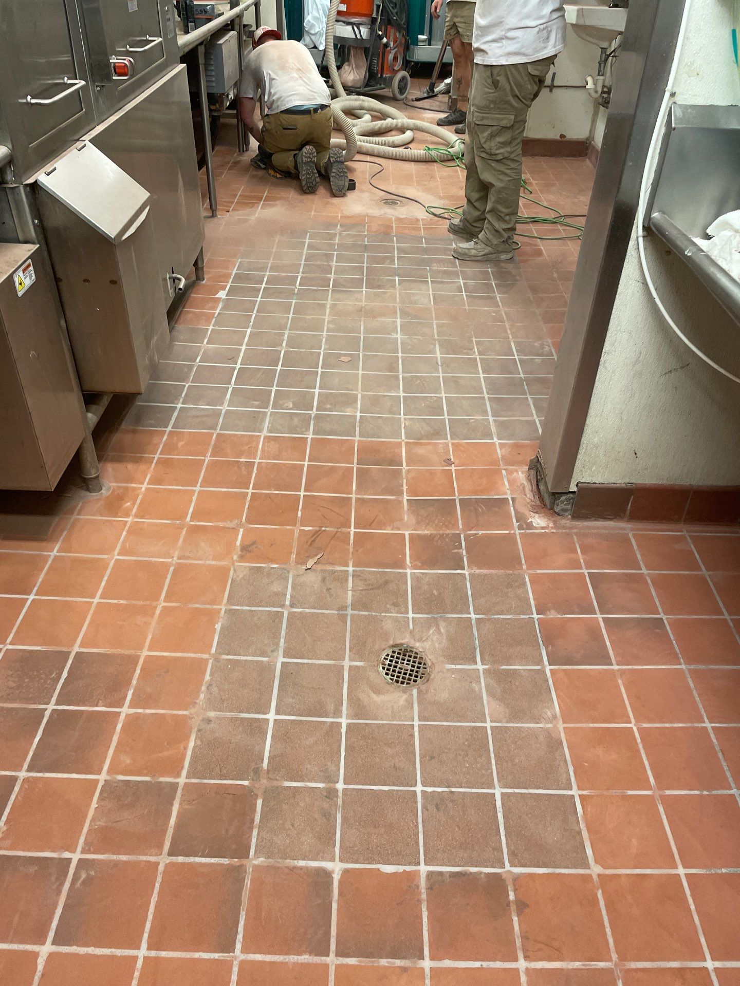Commercial Kitchen Floor Using Urethane Cement by Spray 'n Coat Painting
