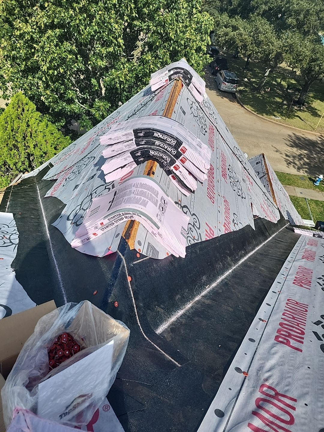 Residential Roofing Installation using Owen's Corning Duration (Lifetime) Shingles by Roof Repair Company