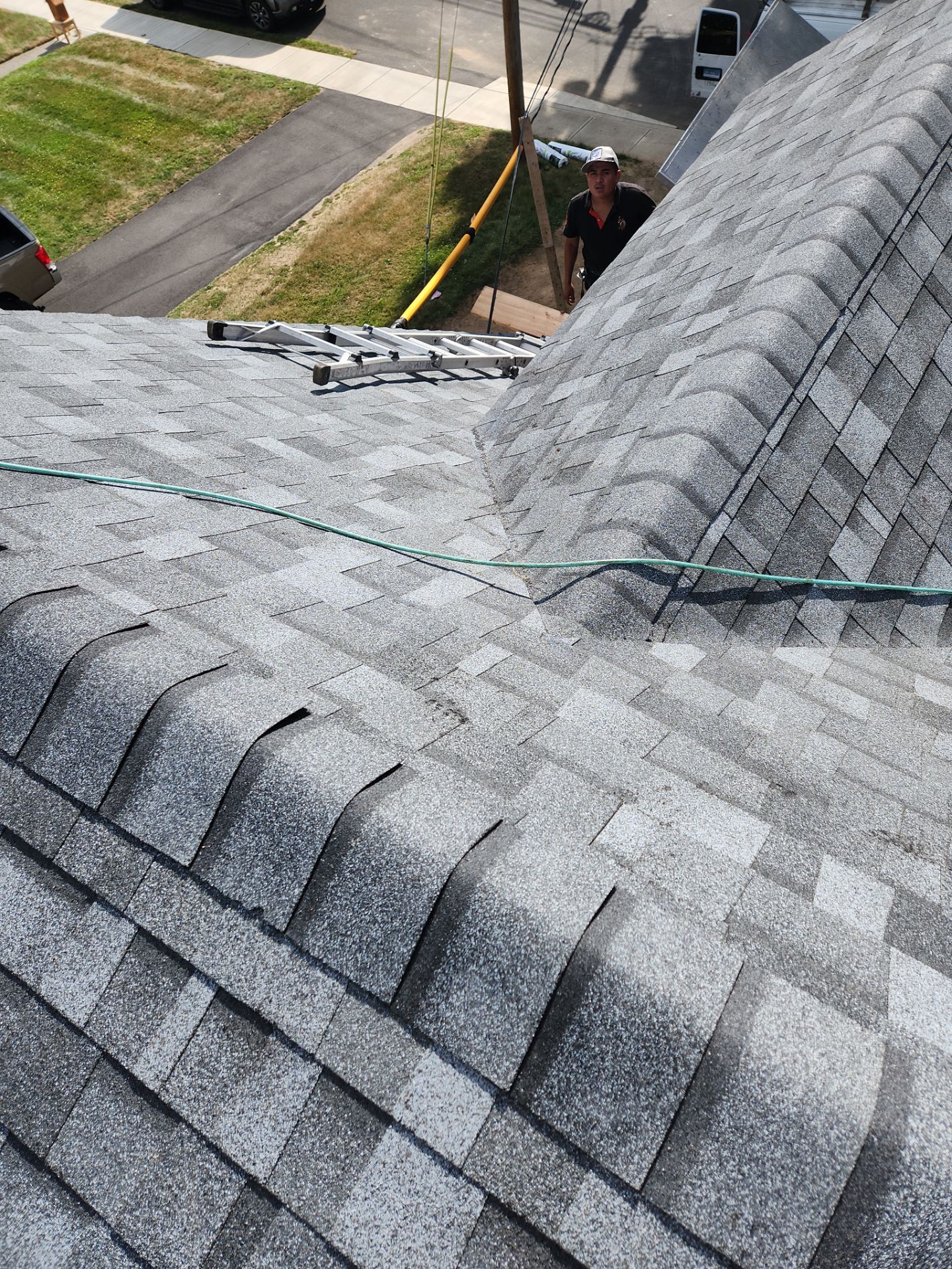 Residential Roofing Installation using Owens Corning TruDefinition Duration AR - Slatestone Gray by A Plus Exterior