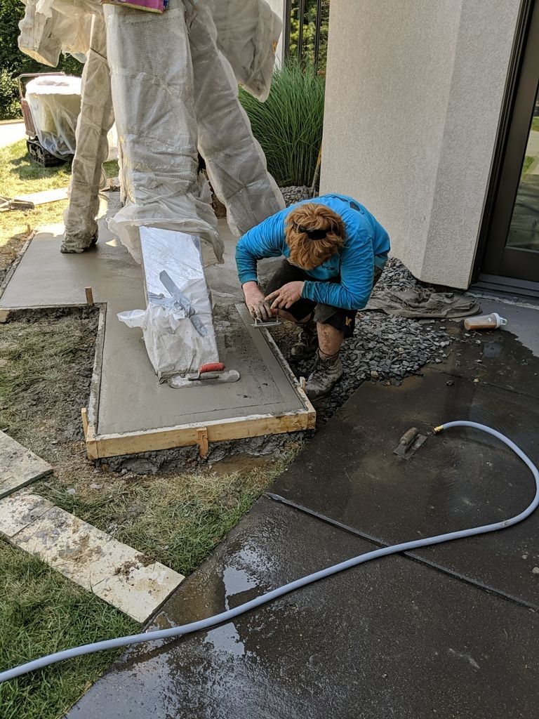 Fence / Retaining Wall using Block then parge by ACE Waterproofing & Basement Solutions