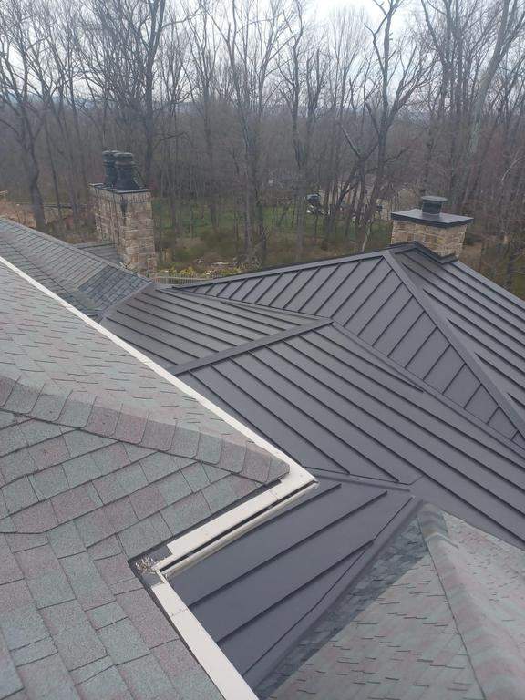 Standing Seam Metal Roof using Aluminum 032GA - Color Dark Bronze by CMNG LLC