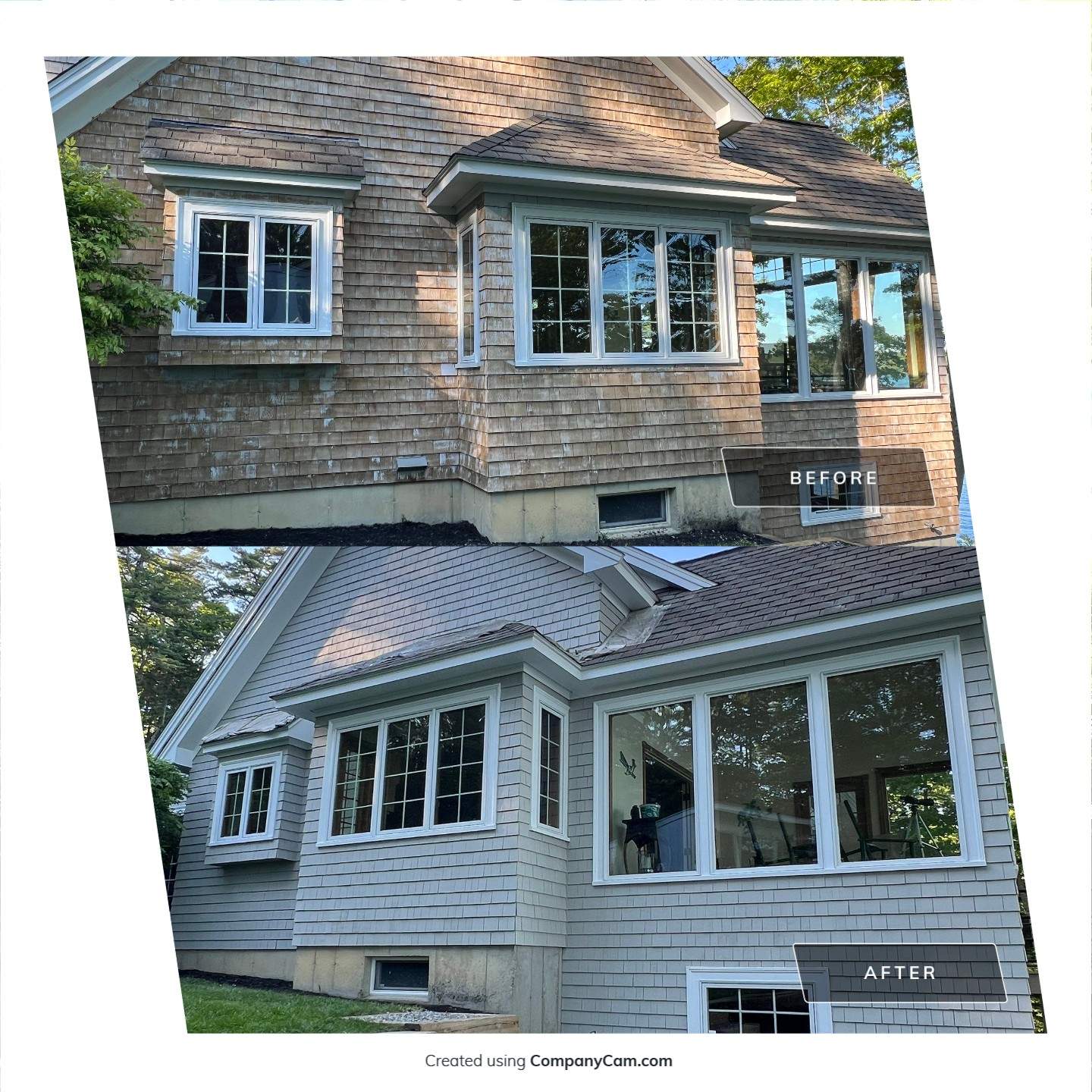 Exterior Painting and Siding Restoration for Boothbay Coastal Home by Picture Perfect Pro Painting