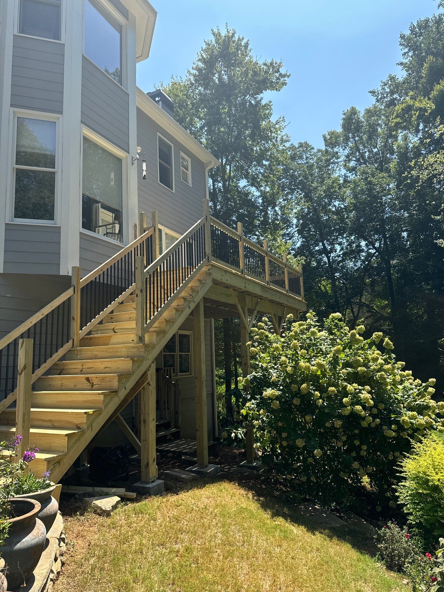 Pressure-Treated Wood Deck Replacement with Metal Balusters in Acworth by Swift Home Renovations