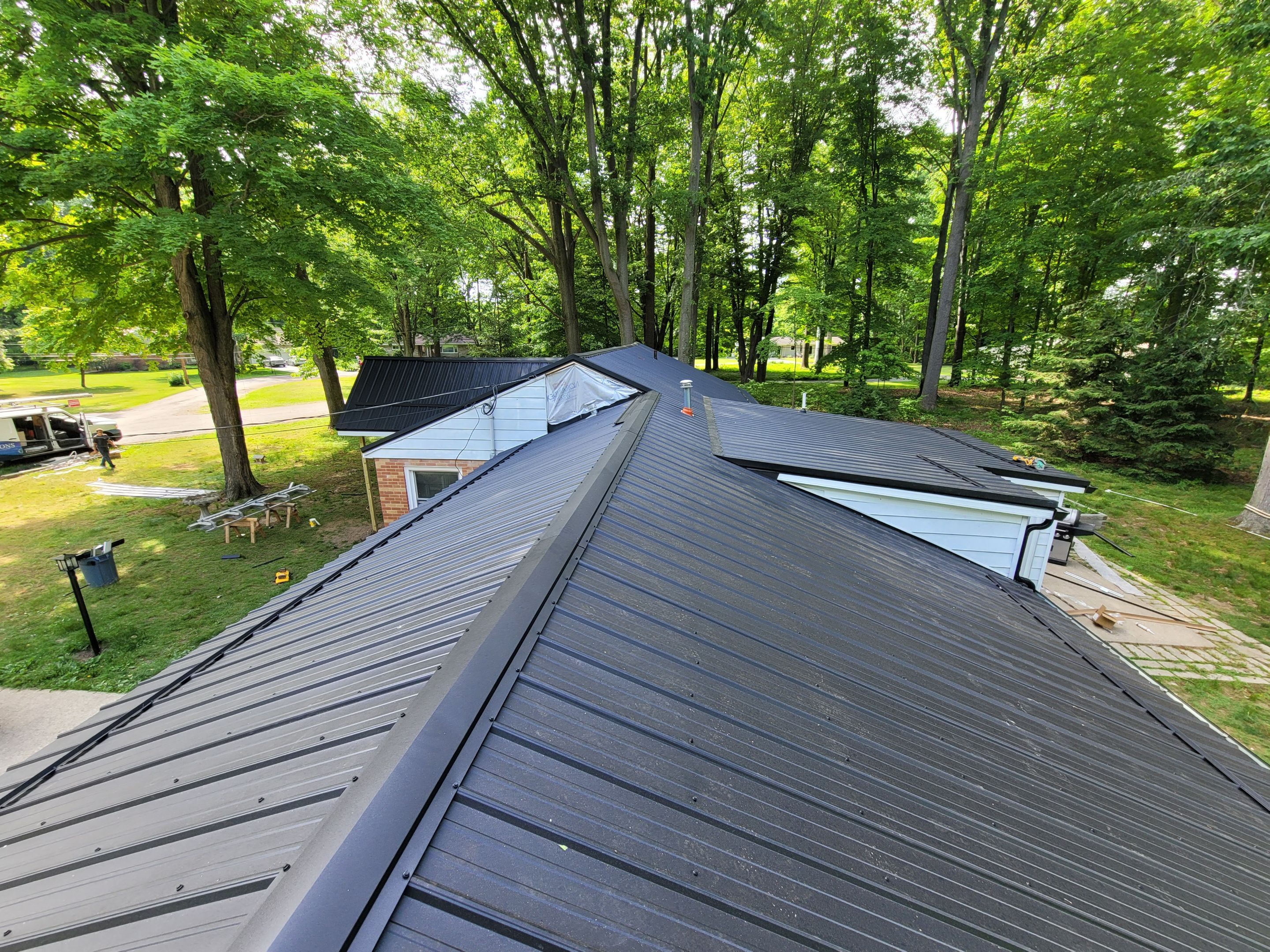 Matte Black Metal Roofing, Matte Black Gutters by Pally Roofing