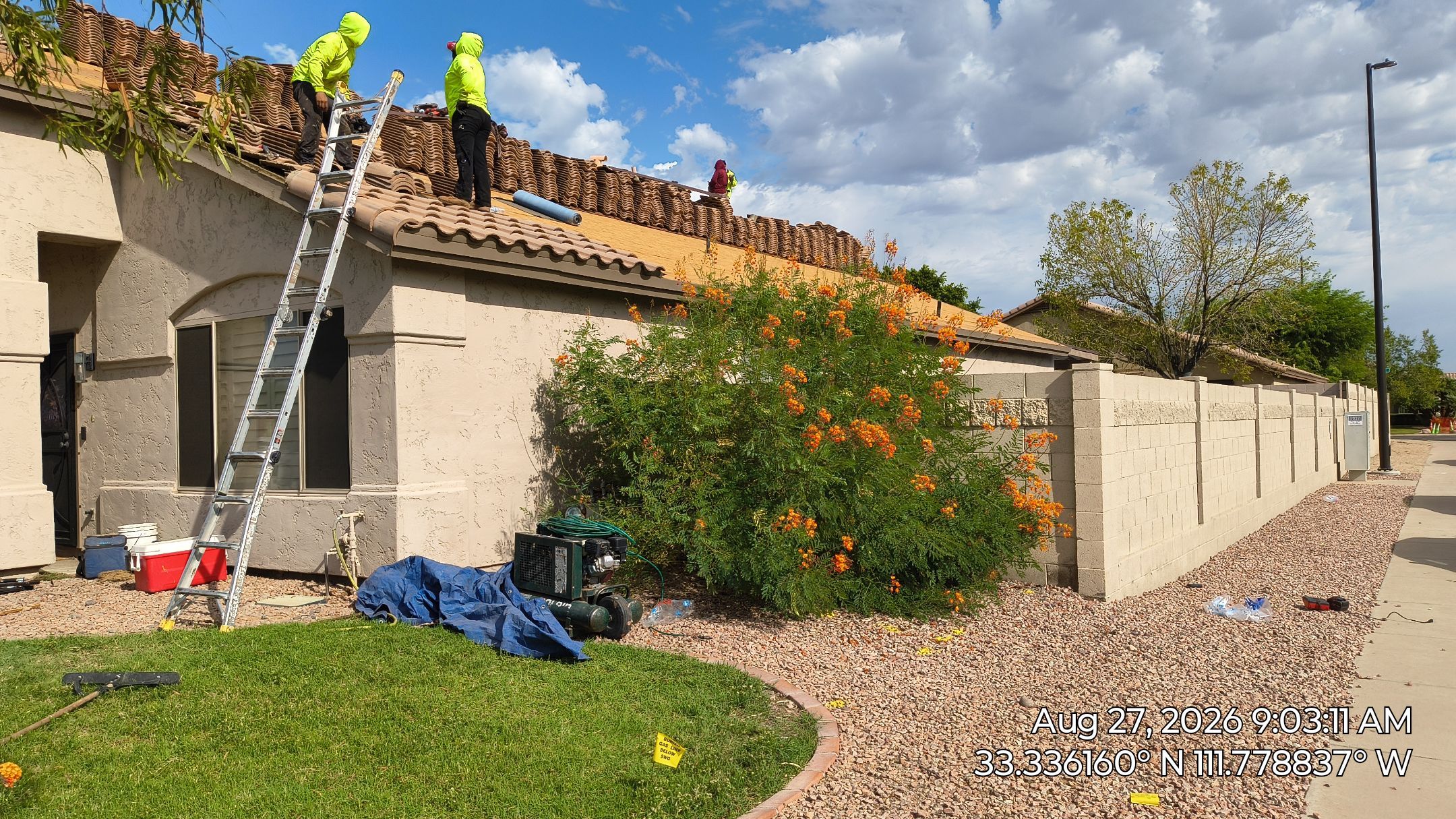 Tile Roof Underlayment Replacement and Structural Repair in Gilbert by APM Builders LLC