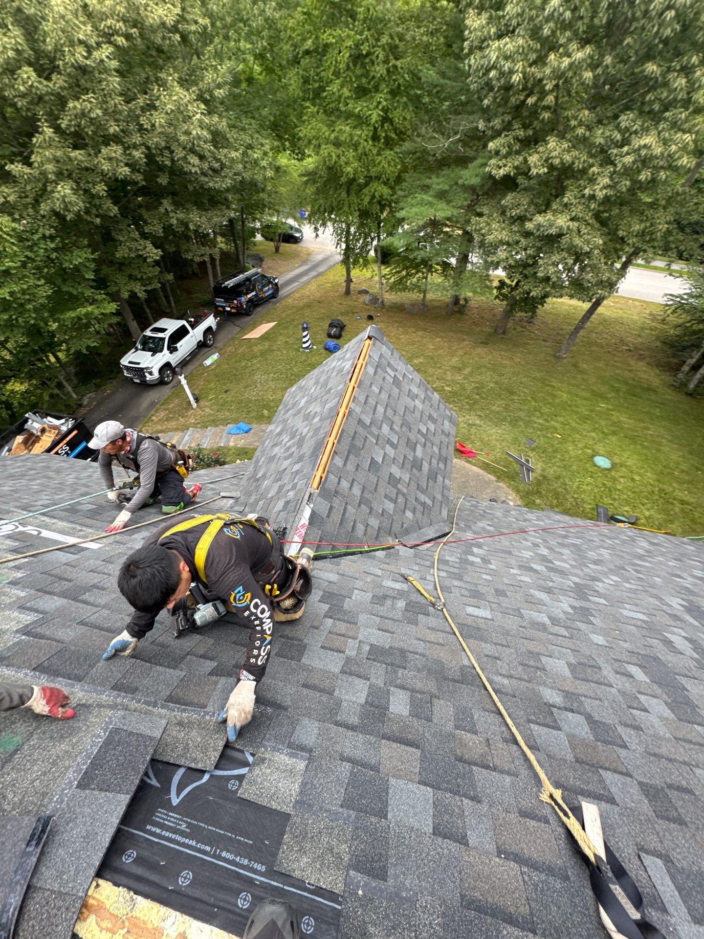 Cape Roof Replacement in Exeter, NH | Owens Corning Williamsburg Gray by Compass exteriors
