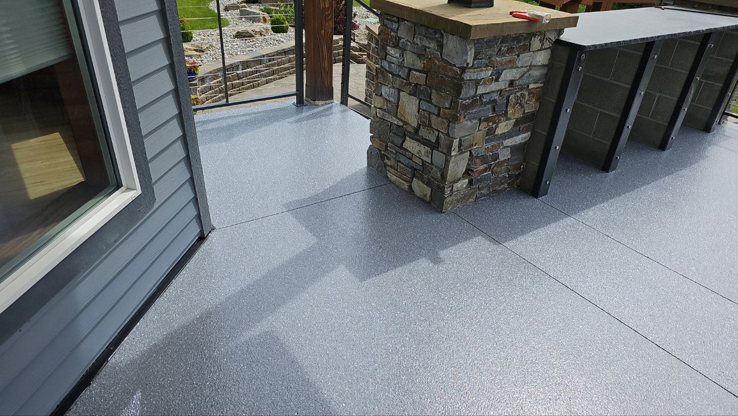 Patio Transformation using Moonstone by Croc Coatings, LLC
