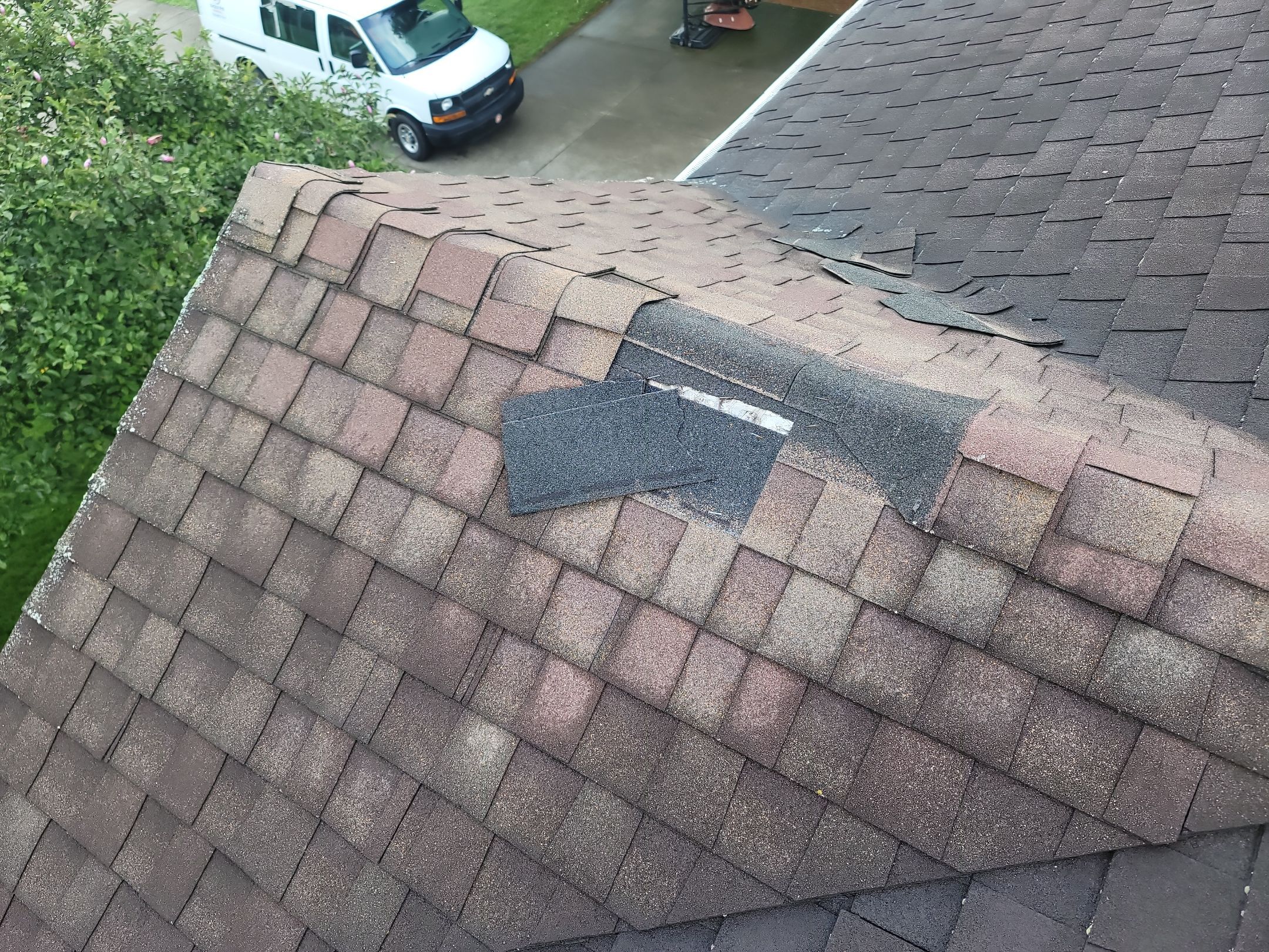 Atlas Pinnacle, Color: Weathered Wood, Drip Edge, Color: Royal Brown by Eagle Eye Roofing