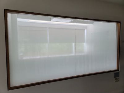 Interior Privacy Film Installation for IUSB Office Partition Window