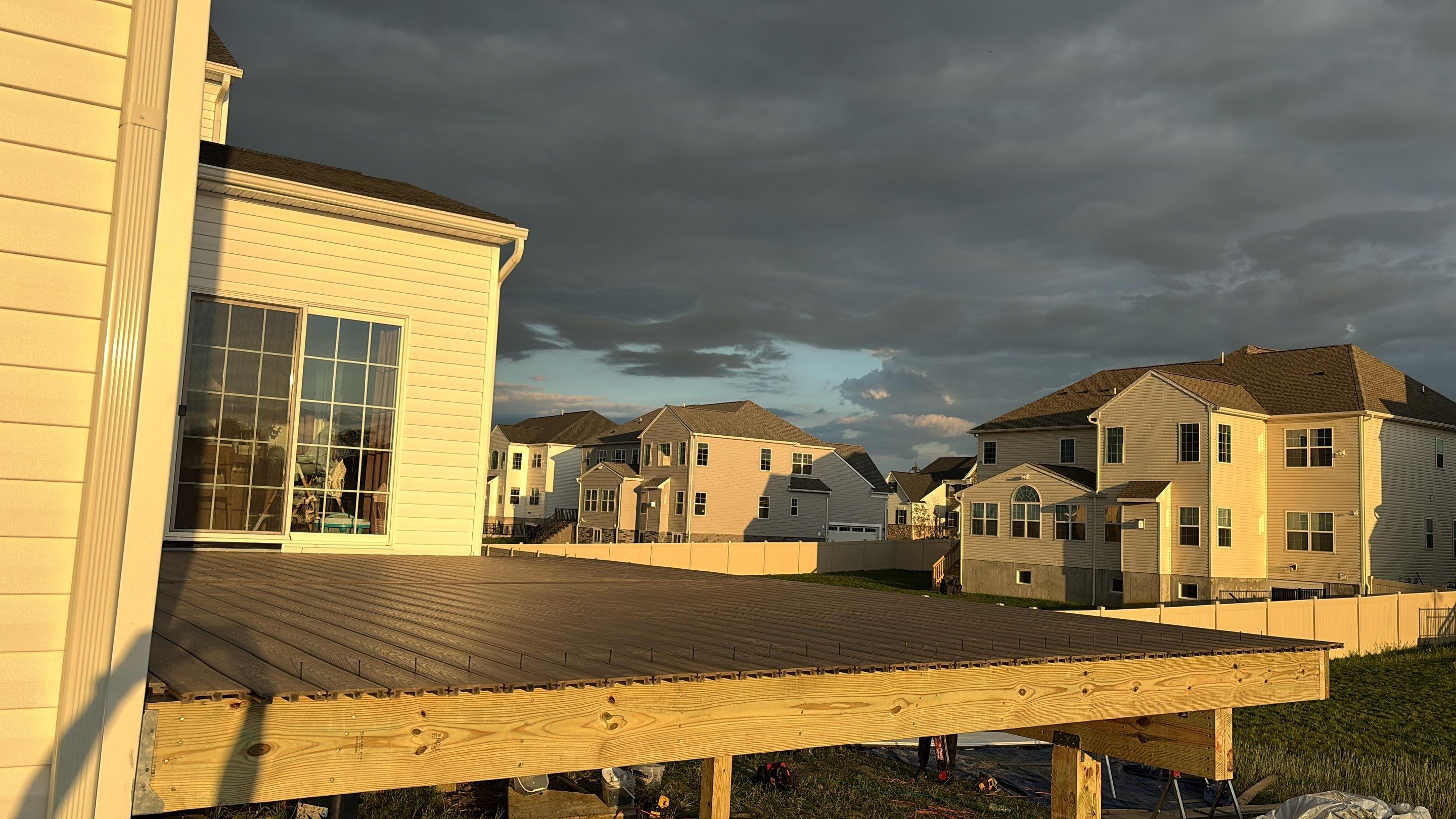 New deck + Manual Louvered Pergola by deck guardian