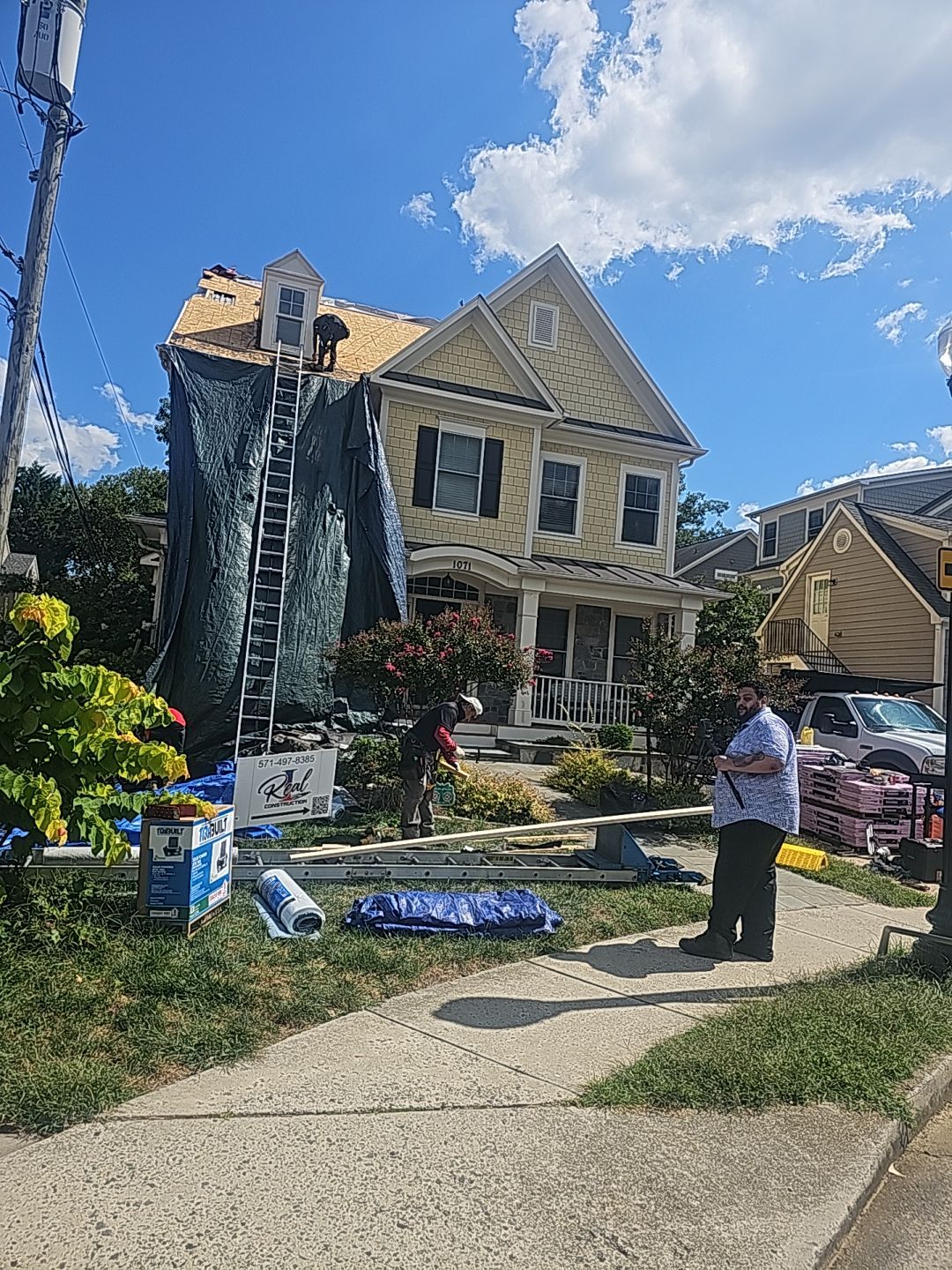Residential Roofing Installation using Shingles  by Real1Construction