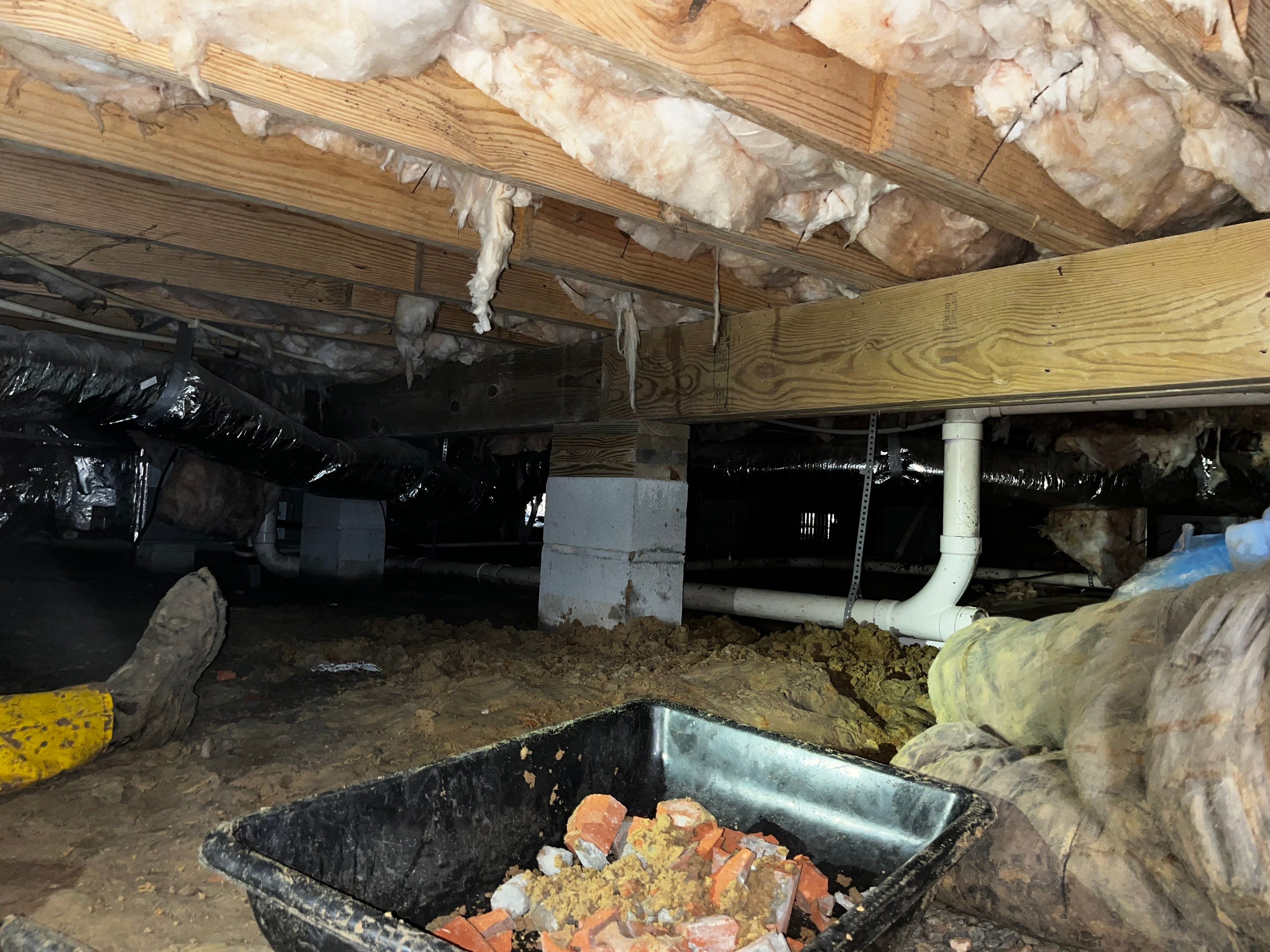Impact Choice Encapsulation with French Drain and Crawlspace Doors by Impact Crawlspace