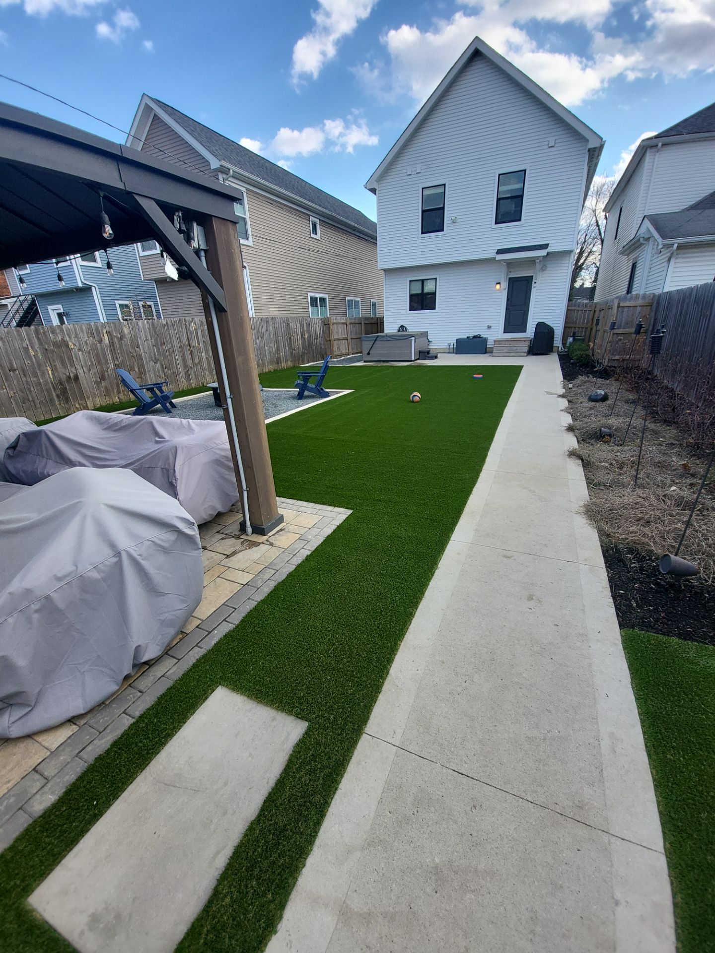 Full German Village Backyard  by Southwest Greens Midwest
