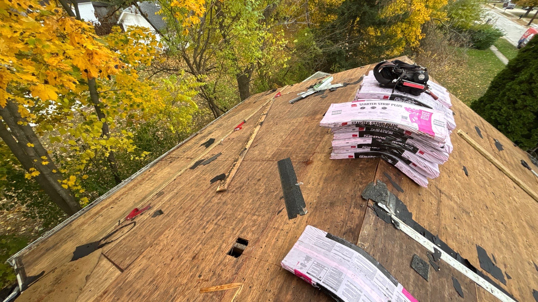Roof Replacement using Owens Corning Midnight Plum by 180 Contractors