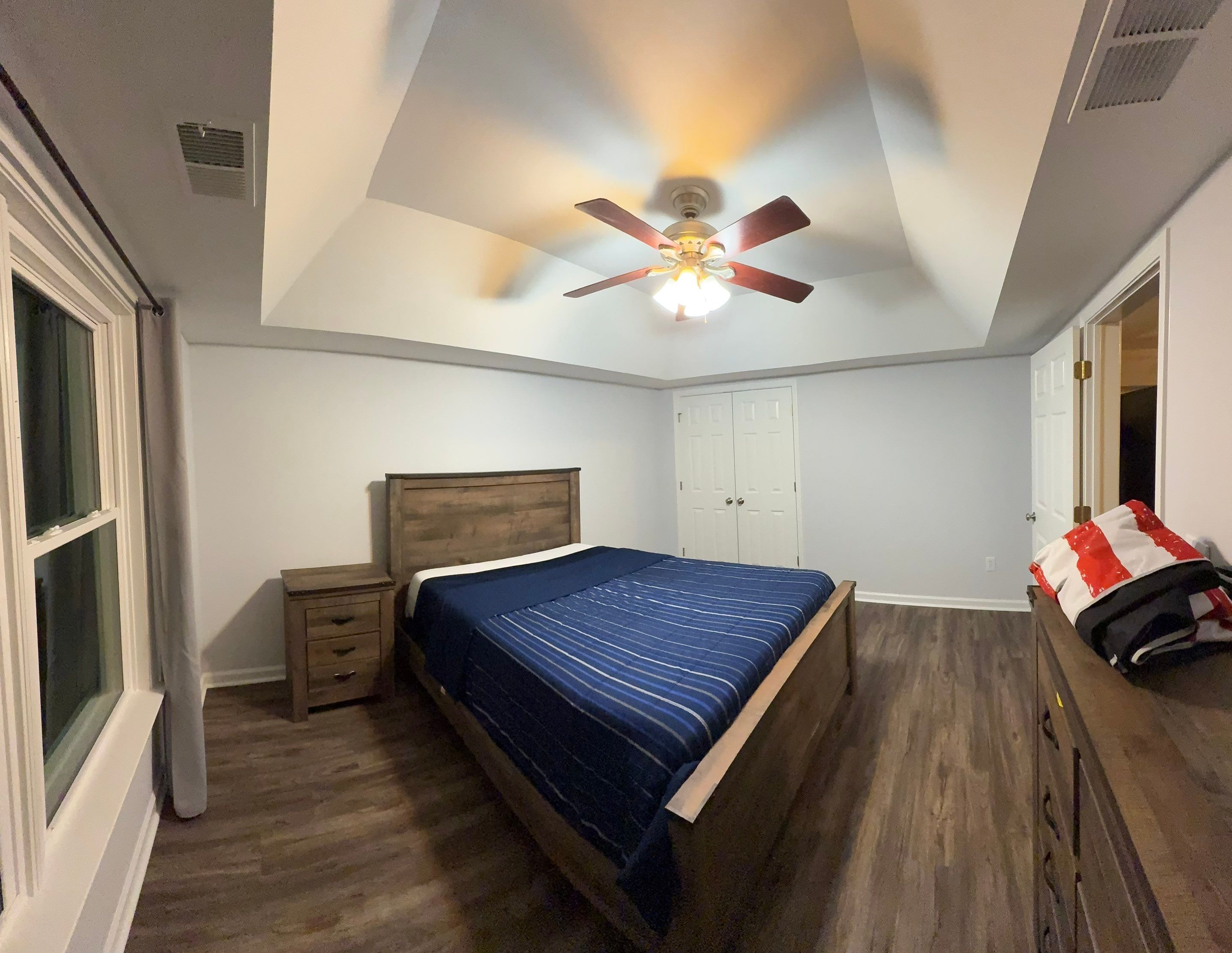 Full Basement Remodeling with Custom Flooring and Tray Ceilings in Marietta by Swift Home Renovations