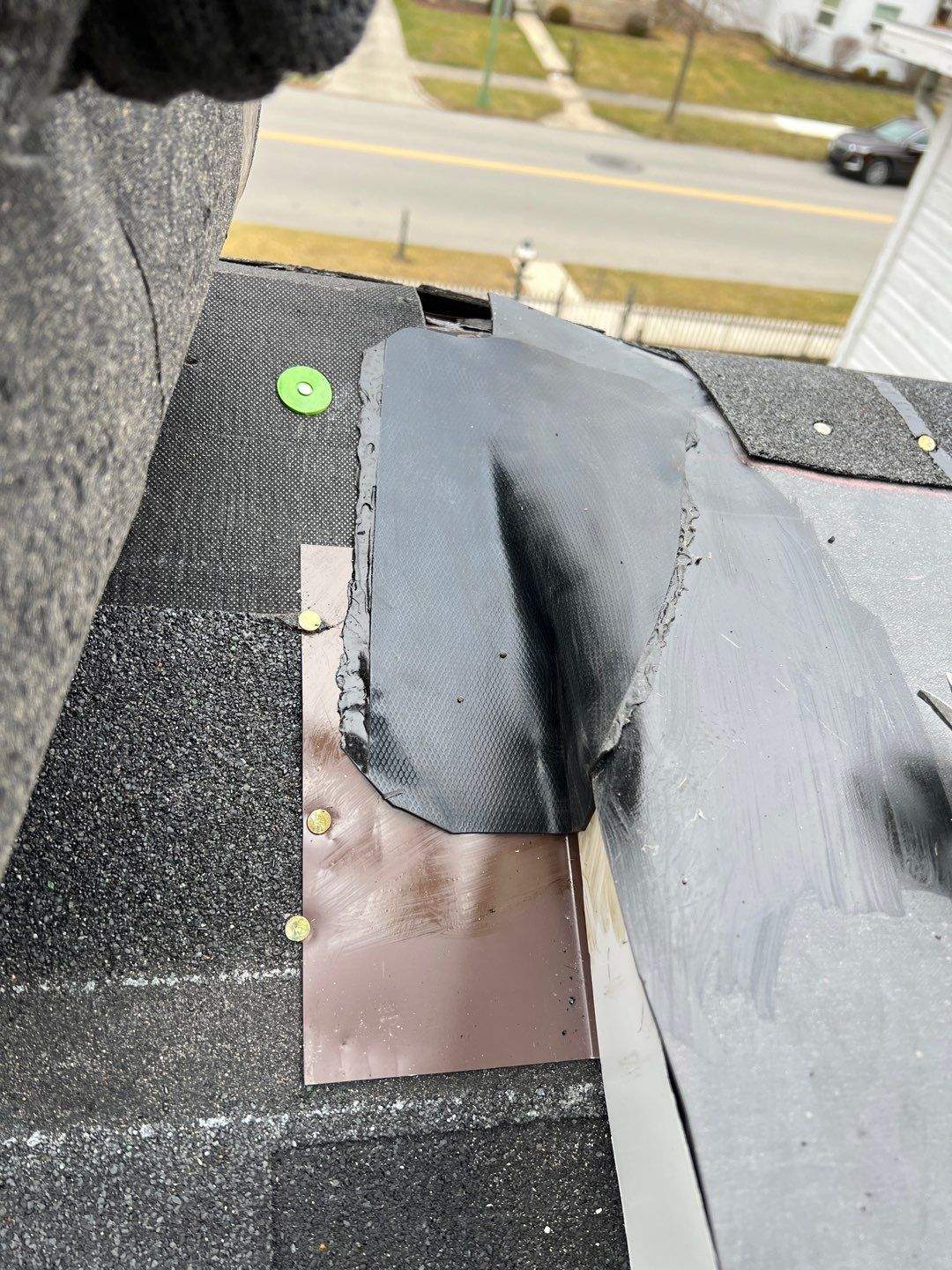 Residential Roofing Installation using 60 mil rubber roof by Nitro Roofing and Construction