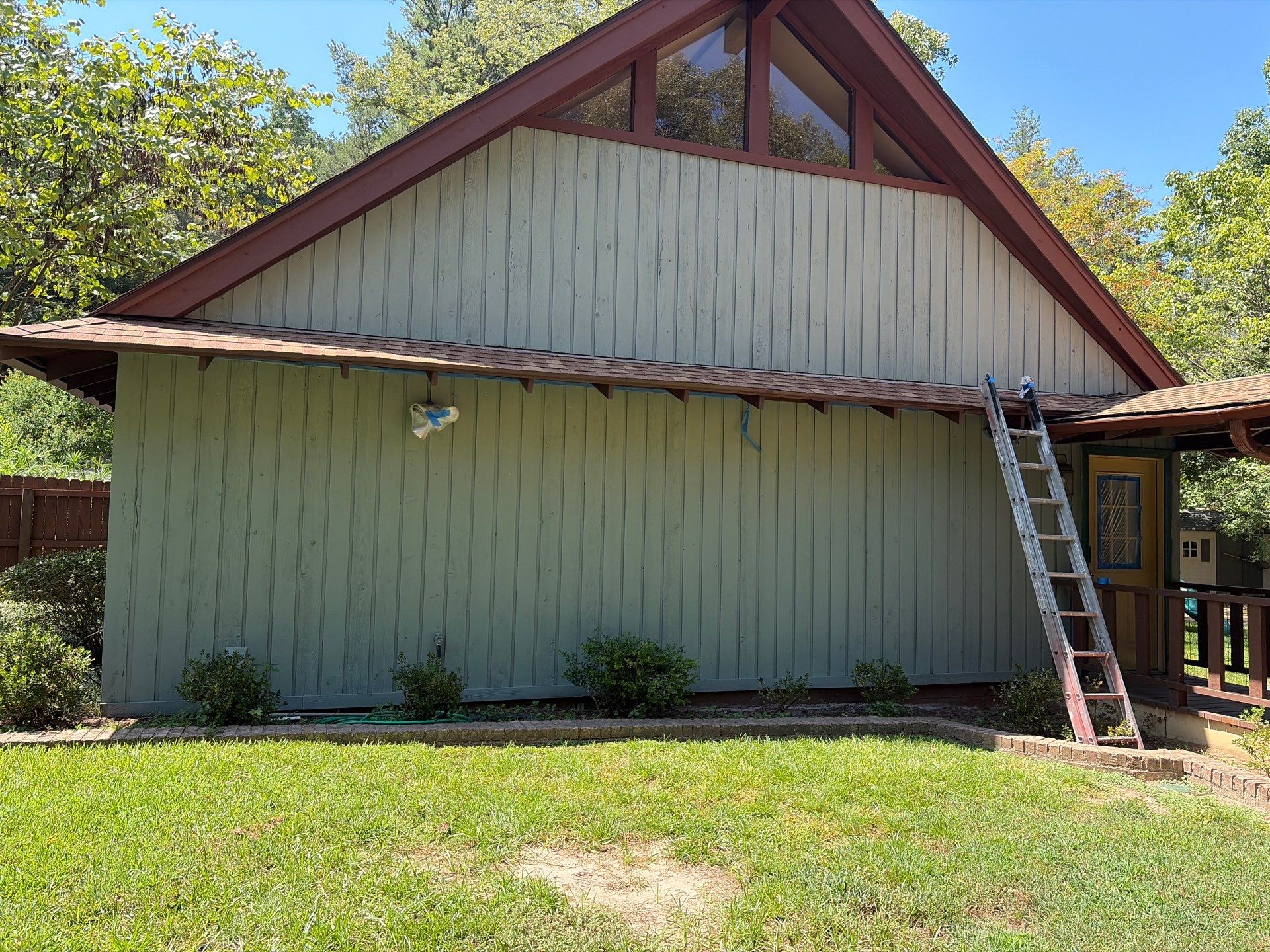 Careful Stain Work & Fresh Color on Unique Property Tyler, TX by Quality Coats Painting