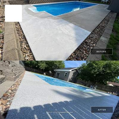 Pool Deck Coating Ready for Summer 🍉😎