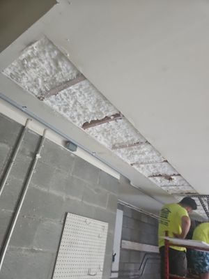 Retrofit using open cell spray foam