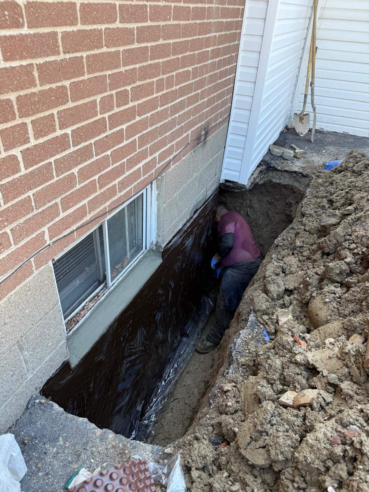 Exterior Foundation Waterproofing and Window Well Repair in Toronto by Canada Waterproofers Inc