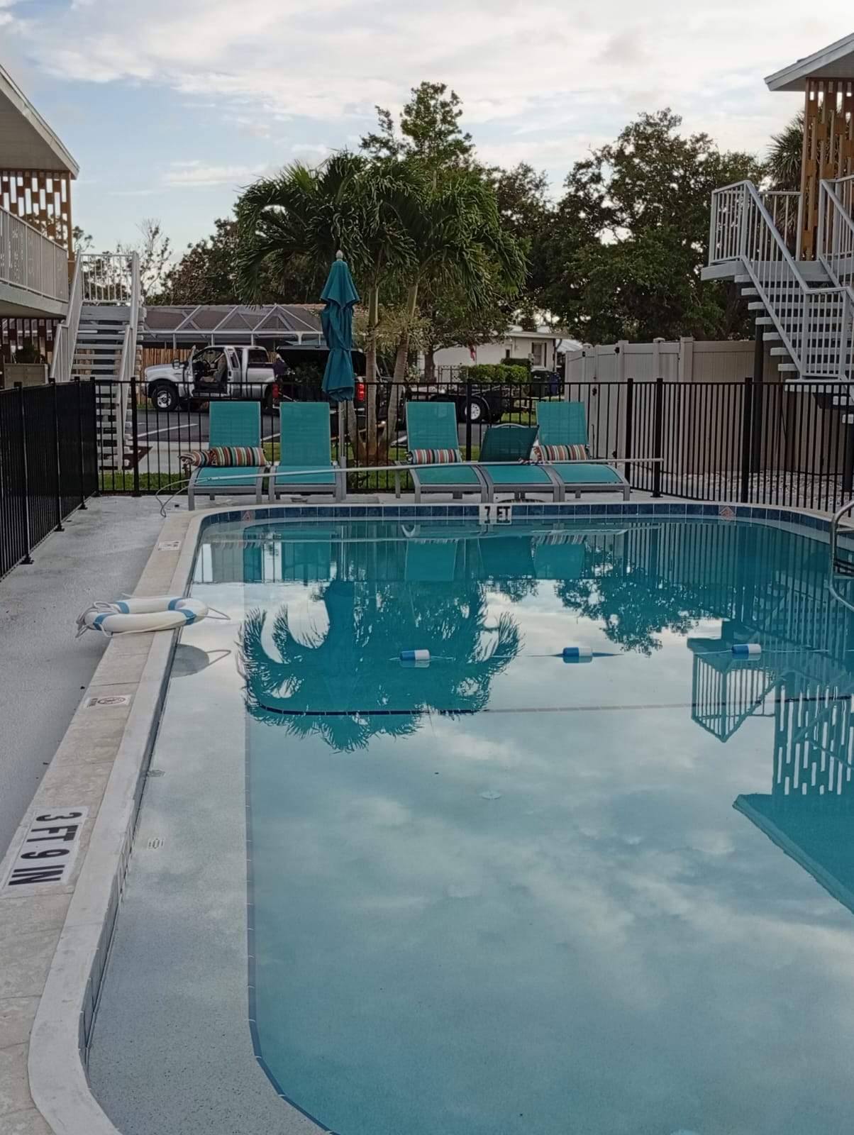 Black Aluminum Pool Fence Replacement in Englewood by True Fence LLC