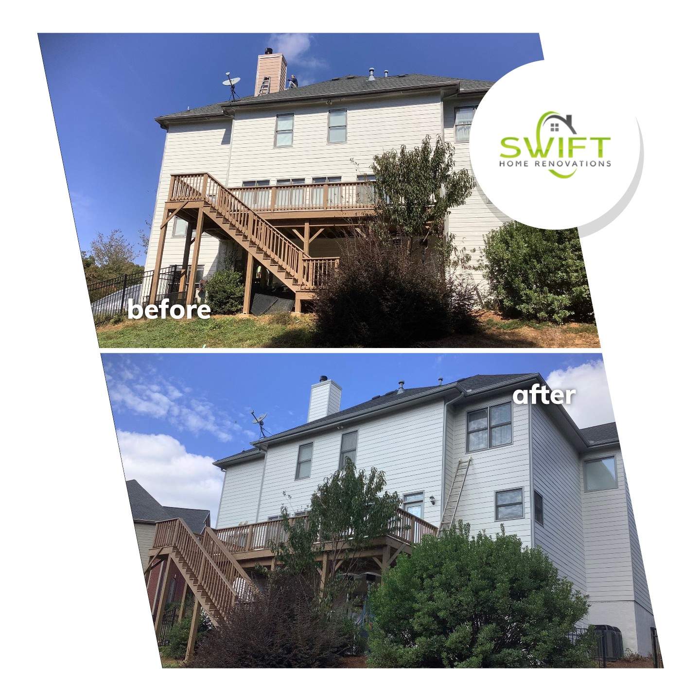 Exterior House Painting and Siding Refresh in Suwanee by Swift Home Renovations