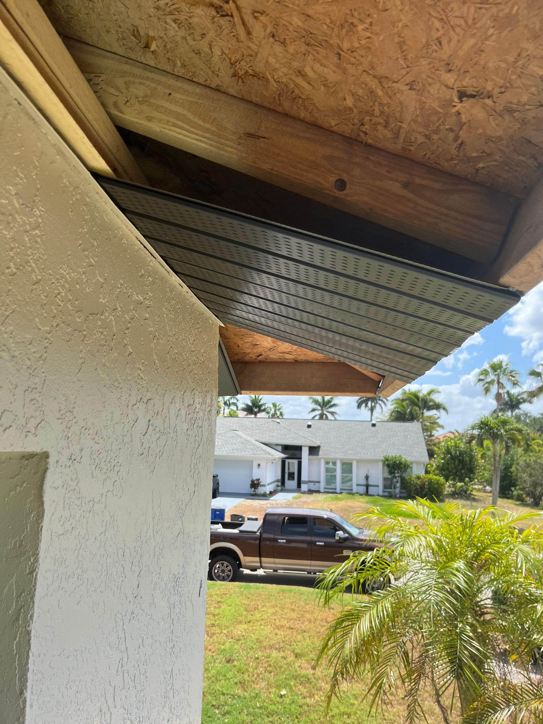 New Soffit and Fascia and Gutters in North Fort Myers FL by Gutter Professors