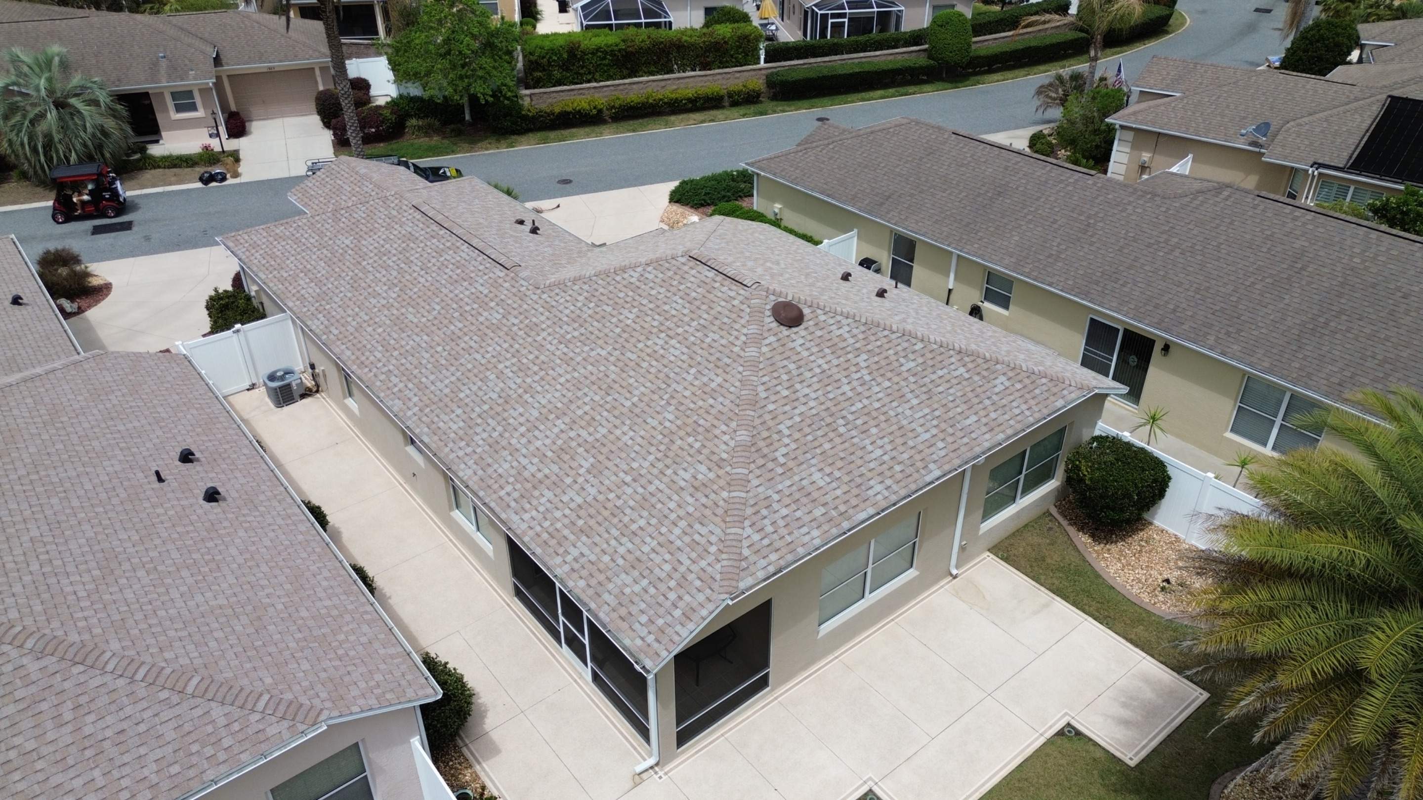 Drone pictures in The Villages  by Gold Key Roofing