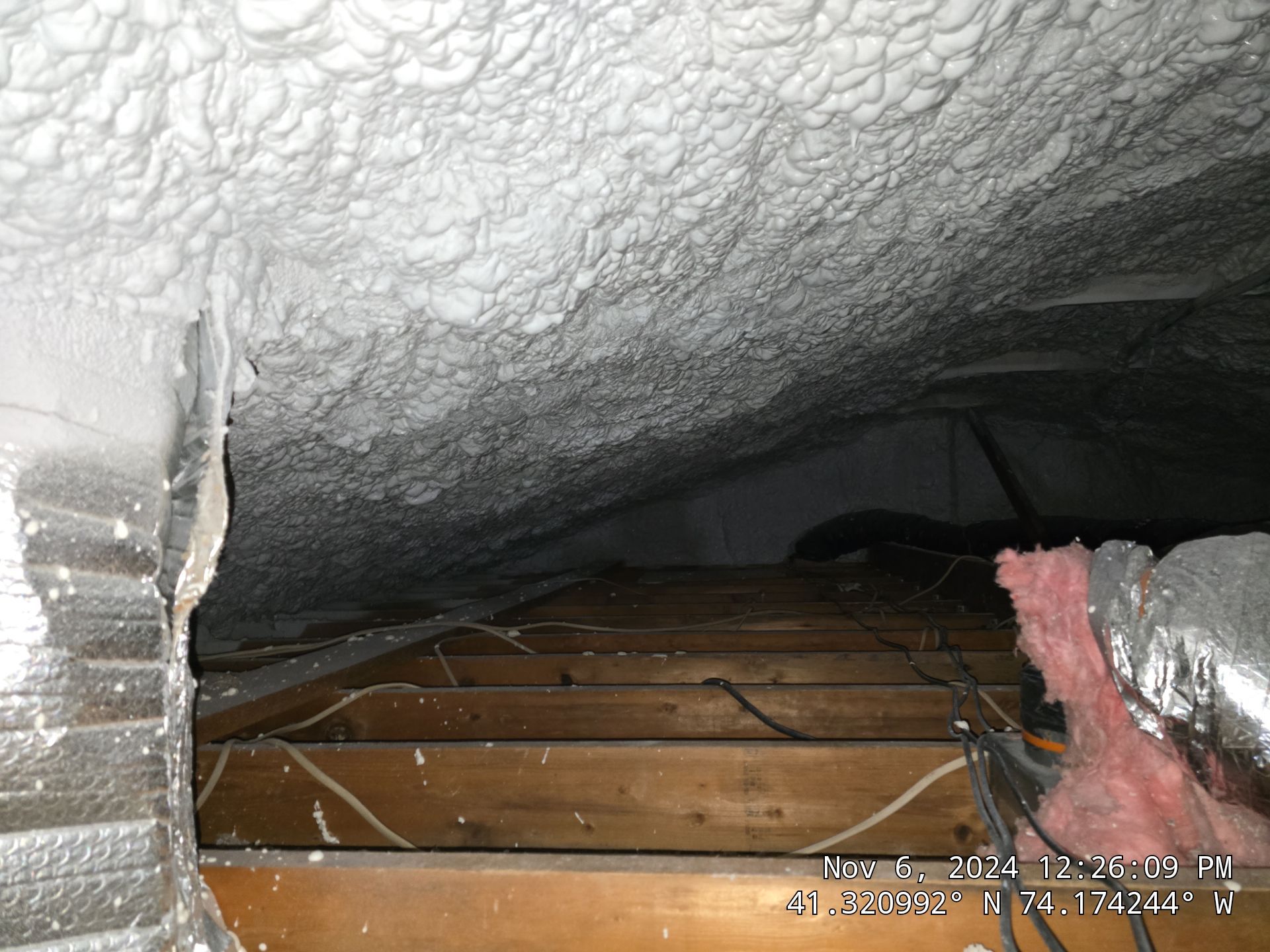 Attic Insulation using open cell spray foam by NYS Foam & Energy