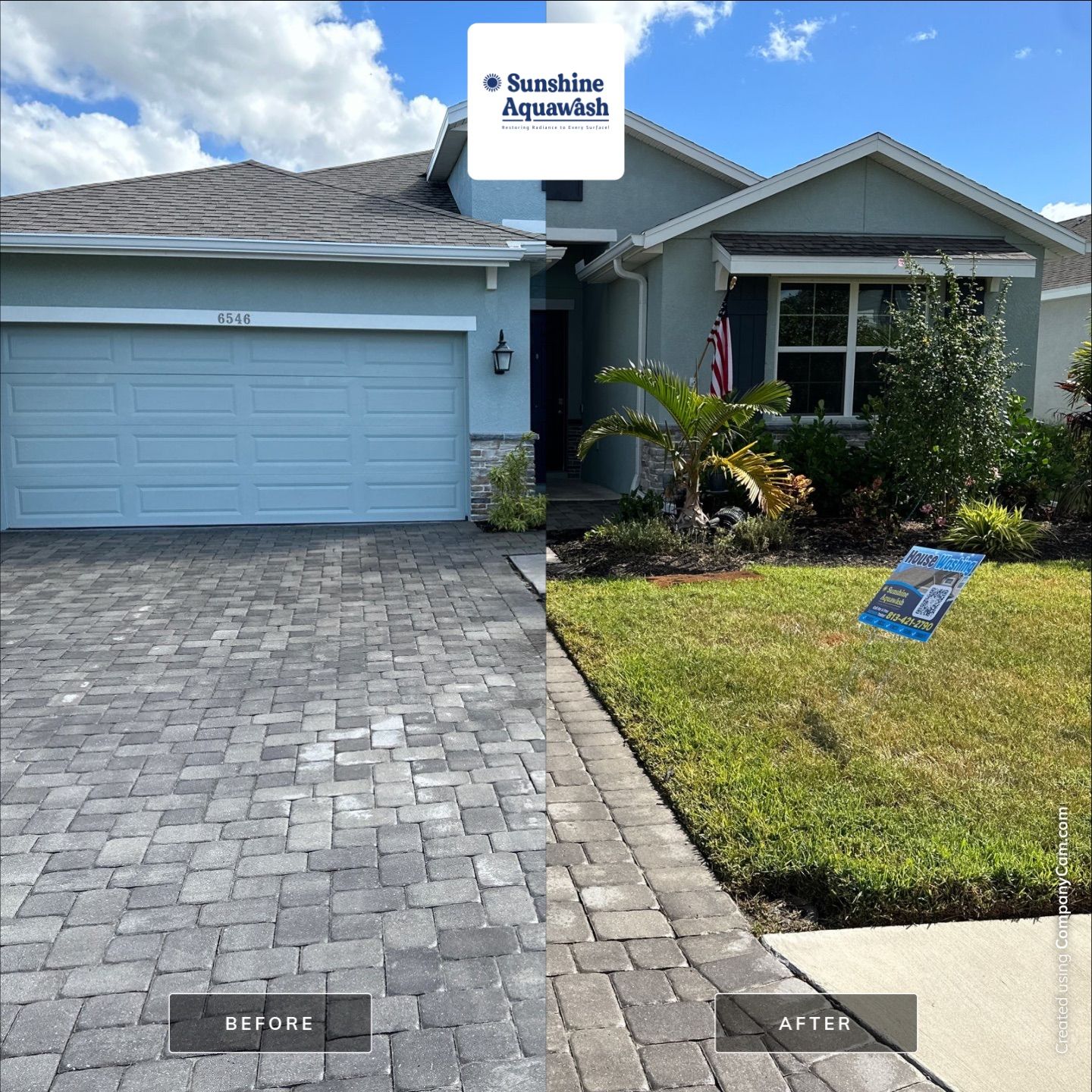 House Wash & Paver Driveway Cleaning in Trevesta Community, Palmetto, FL | Sunshine AquaWash by Sunshine AquaWash