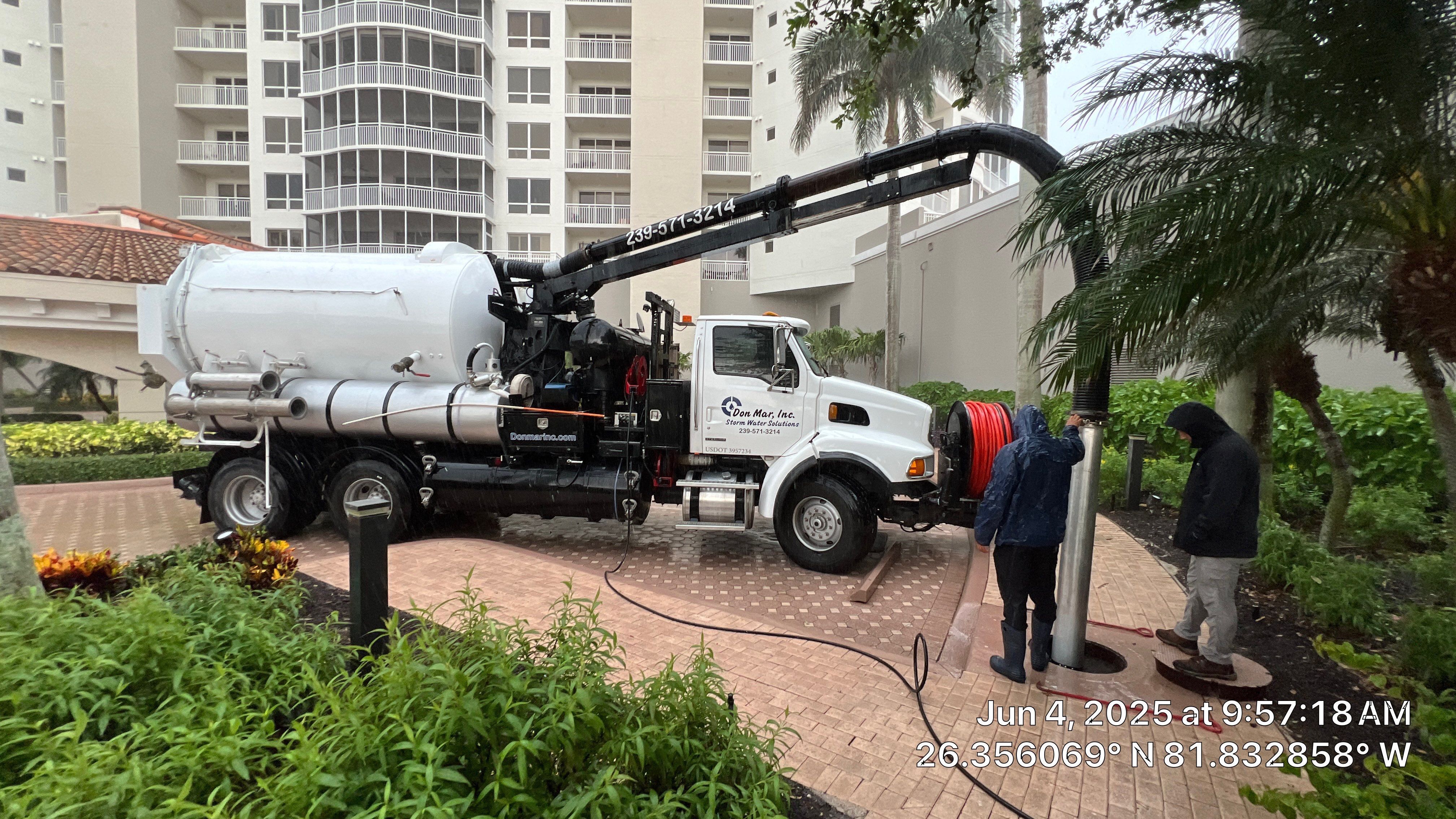 Bonita Bay Condo Stormwater System Cleaning by Don Mar, Inc. Storm Water Solutions