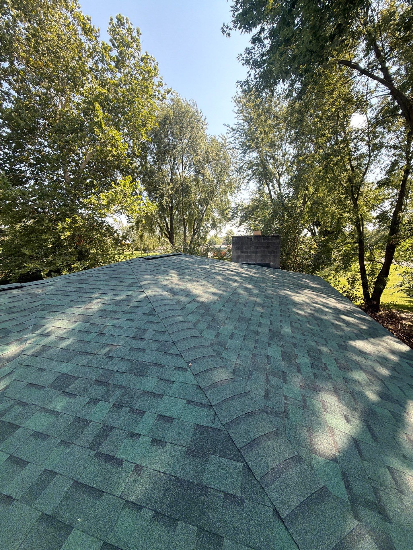 Owens Corning Duration - Chateau Green / 6-Inch Gutters - White by Hoel Roofing & Remodeling