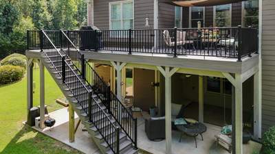 Woodstock, GA Deck Resurface using Trex Enhance Natural Series in the Rocky Harbor Color
