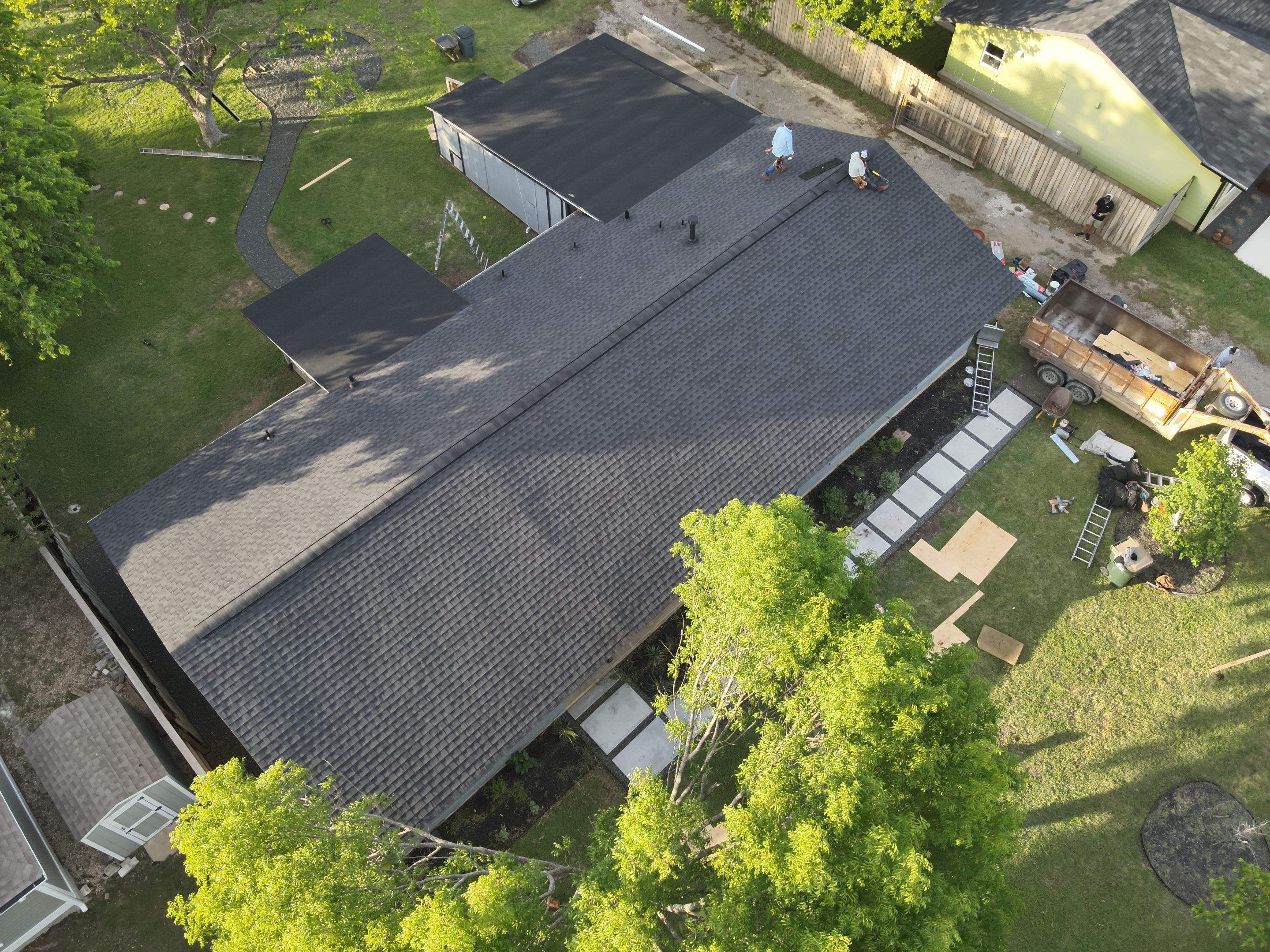 Residential Roof Replacement using GAF - HDZ - Charcoal by Action Exteriors Austin