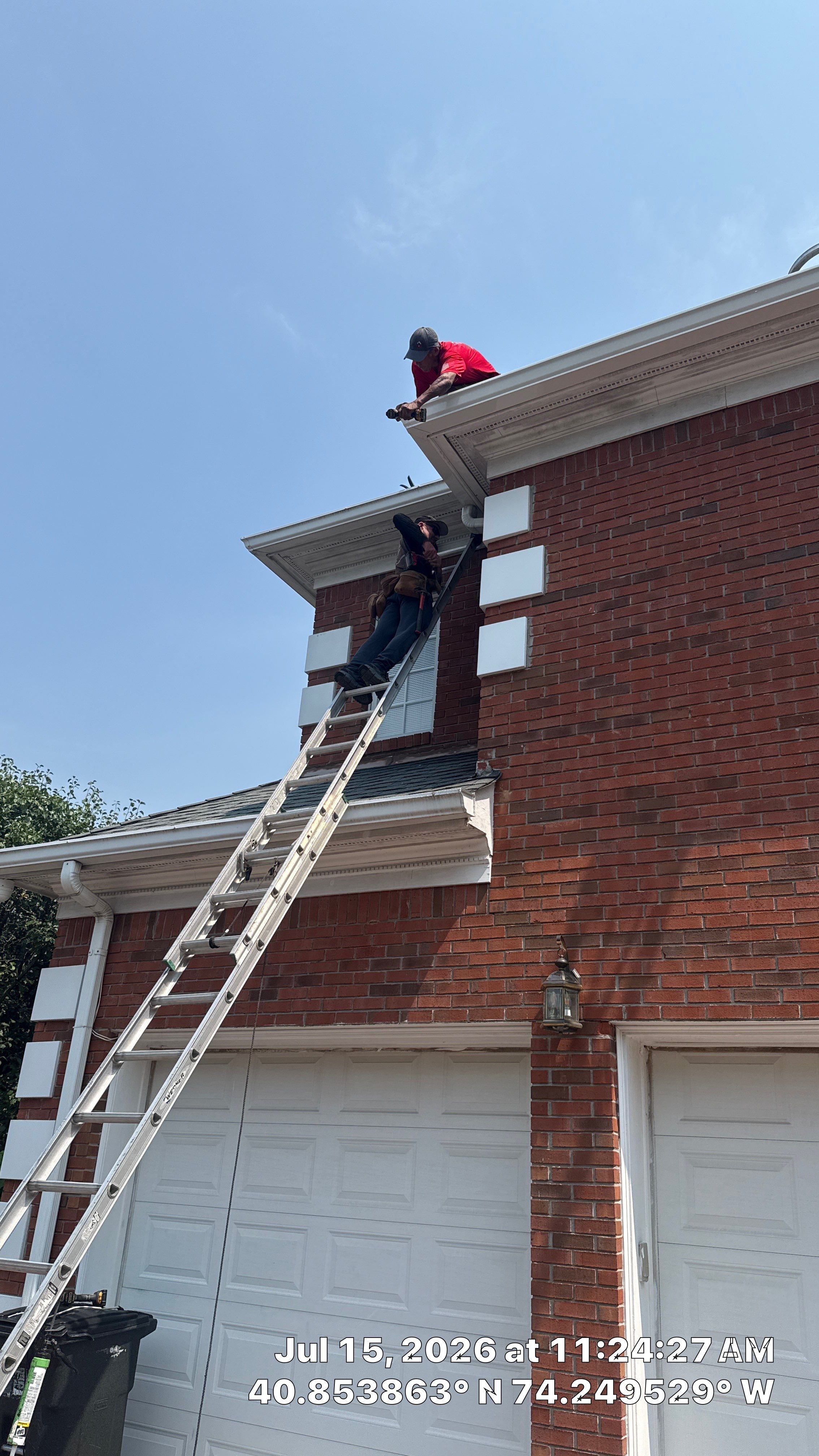 Soffit and Fascia Board Repair, Seamless Gutter Install Project in North Caldwell, New Jersey by NJ Home Maintenance Services