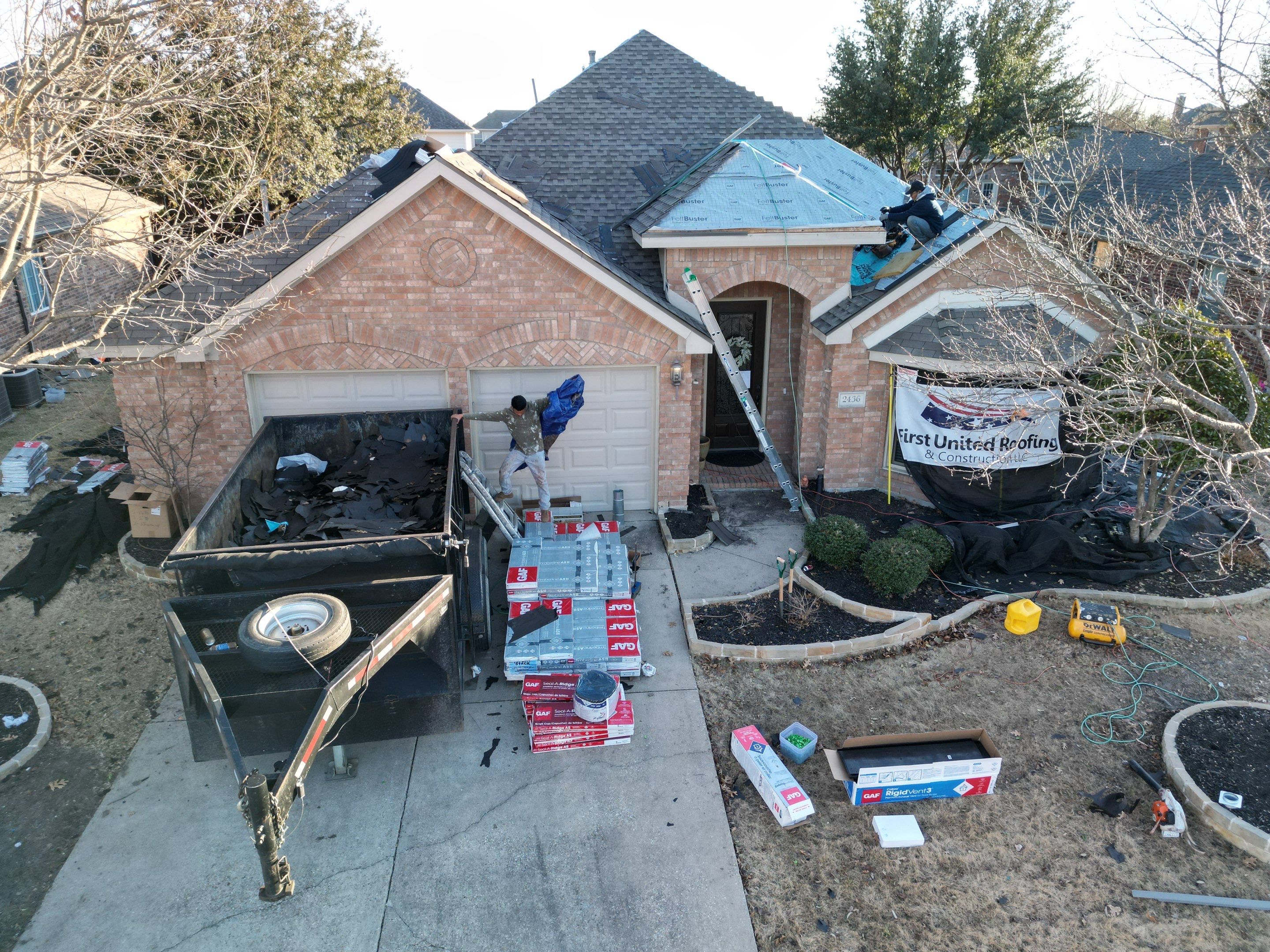 Roof Replacement for an awesome client! by First United Roofing & Construction