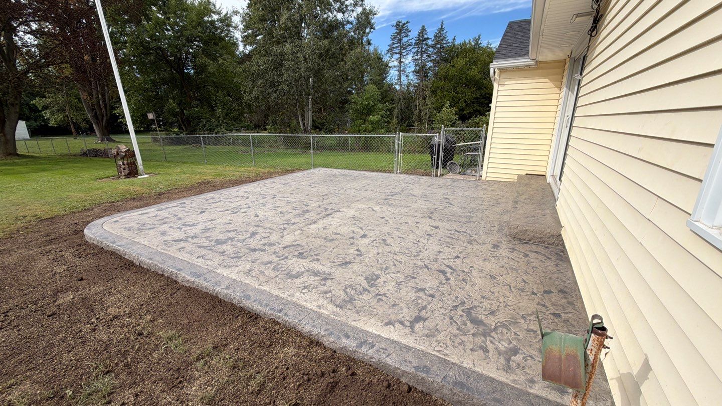 Rochester Oxford Slate Patio with Border  by NG Masonry & Construction LLC