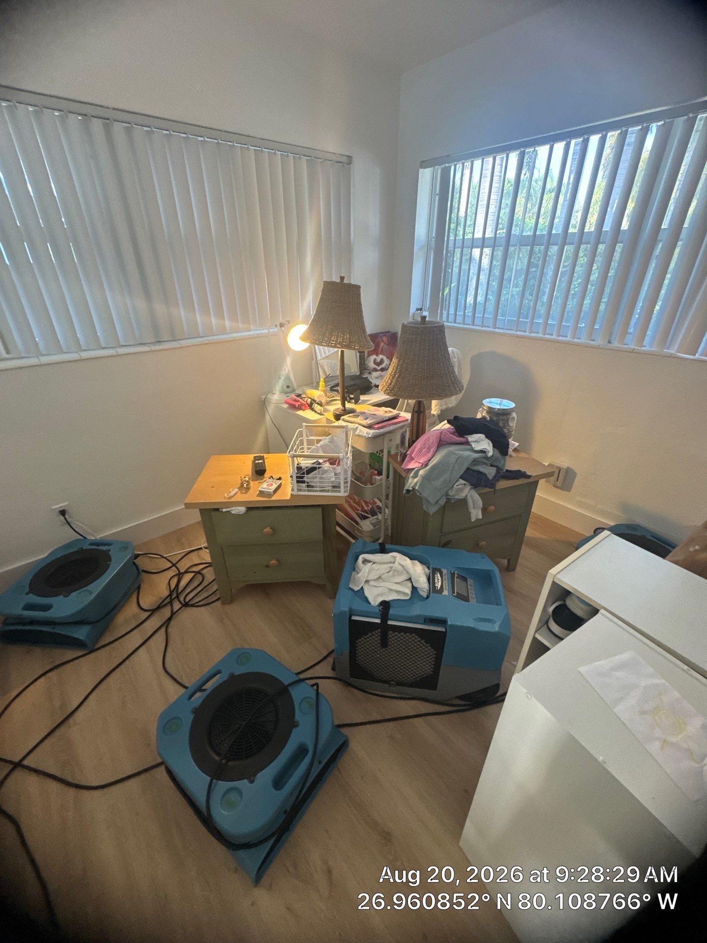 Water Damage Restoration and Moisture Mitigation for Residential Interior by SuperClean