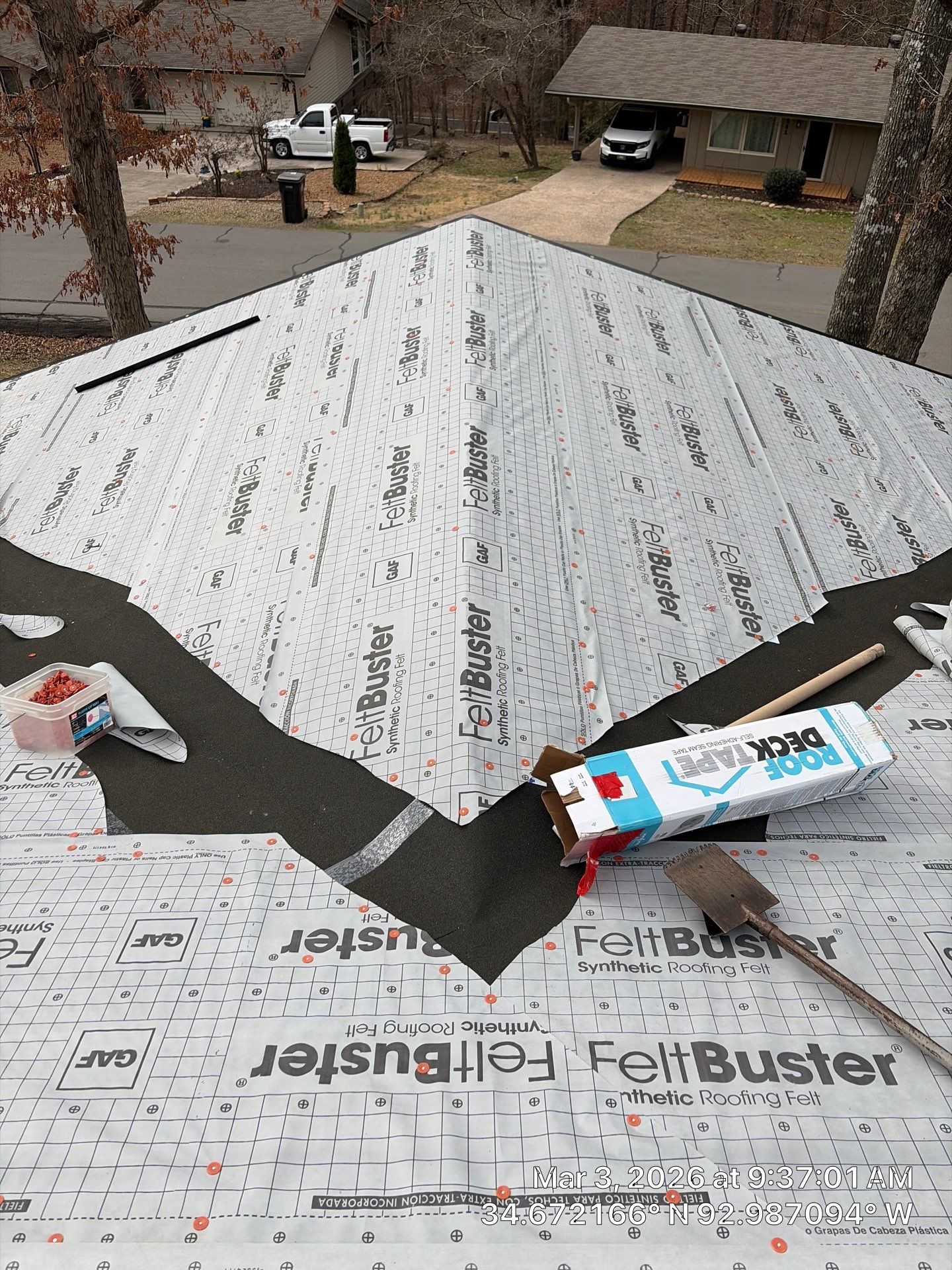 GAF Timberline HDZ Shingle Roof Replacement in Hot Springs Village by Temple Roofing and Exteriors