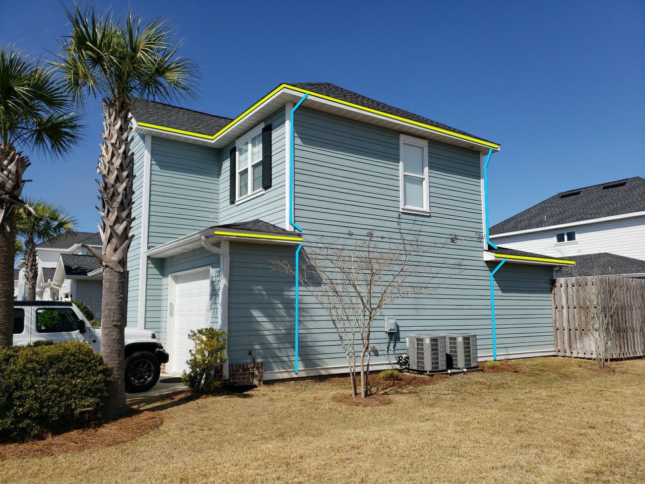 Gutter Installation Using White K-Style 6 Inch Seamless Gutters by Gutter Professors