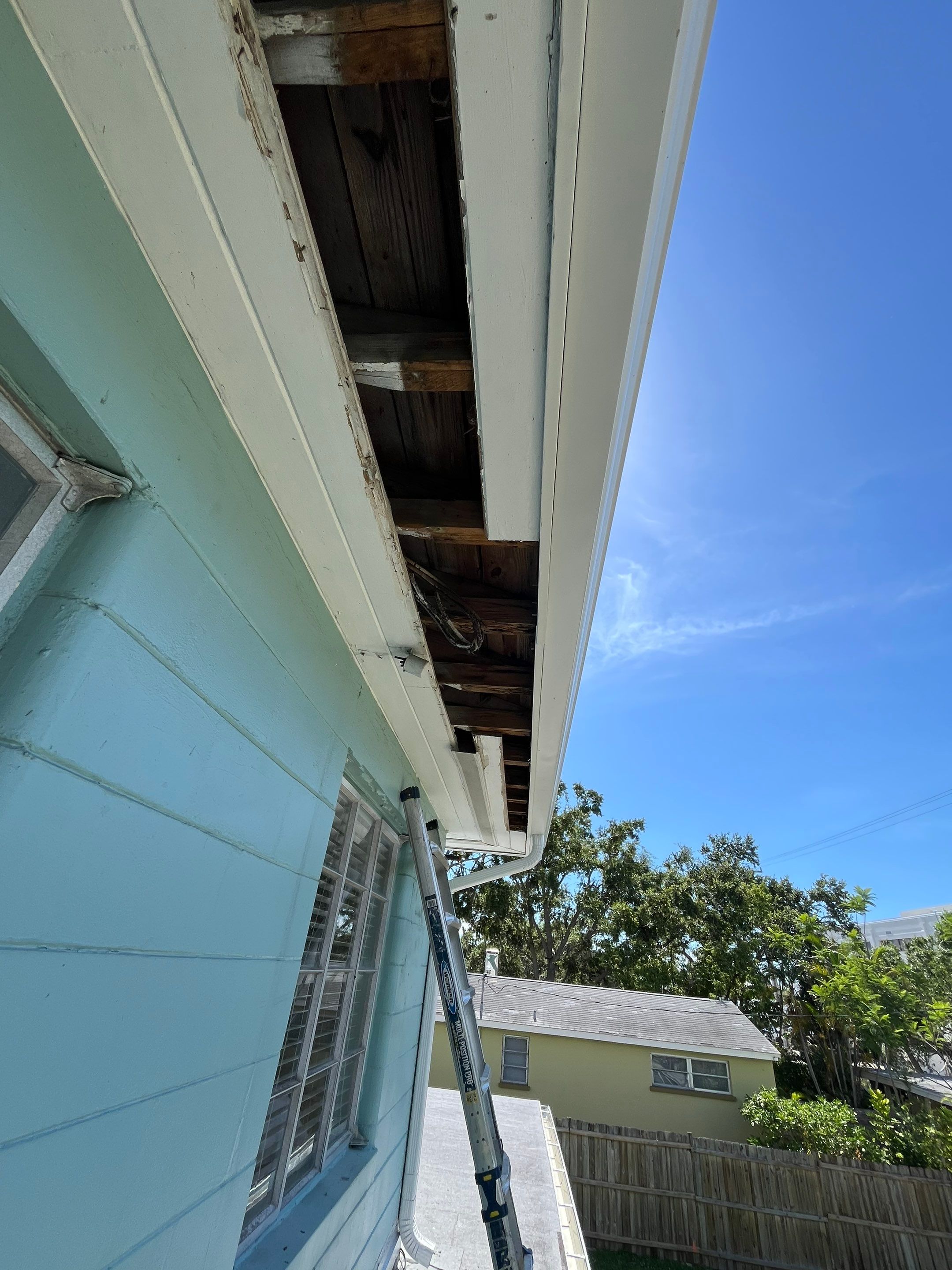 Gutter Replacement Before & After in Sarasota FL by Gutter Professors