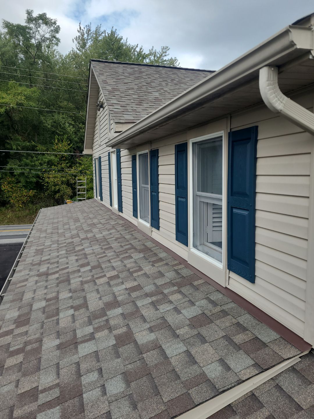 Roof Replacement and Chimney Restoration with Shutter Upgrade in East Berlin, Pennsylvania by Bealing Roofing & Exteriors